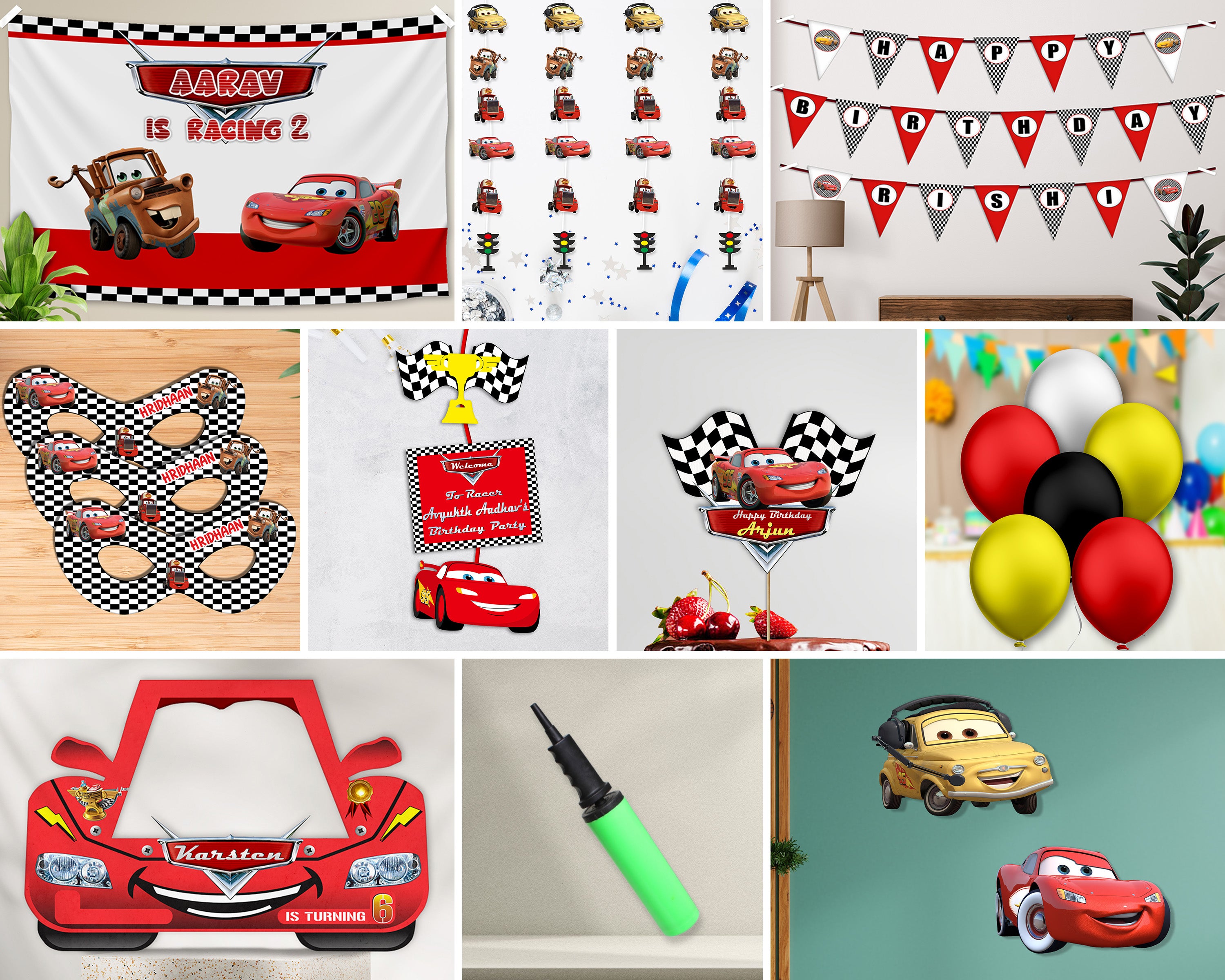 Car Theme Exclusive Kit Personalized Birthday Party Kits Online