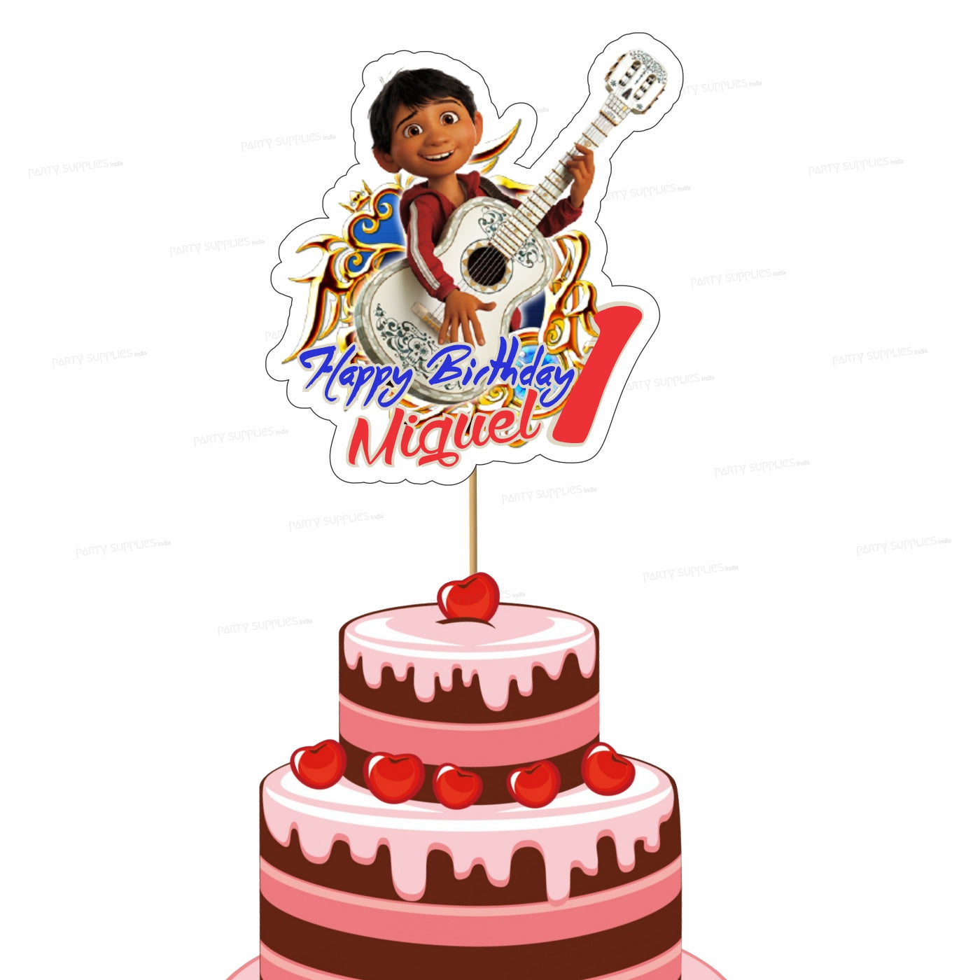 Printable Mickey Mouse Birthday Cake Topper. Custom Name & Age