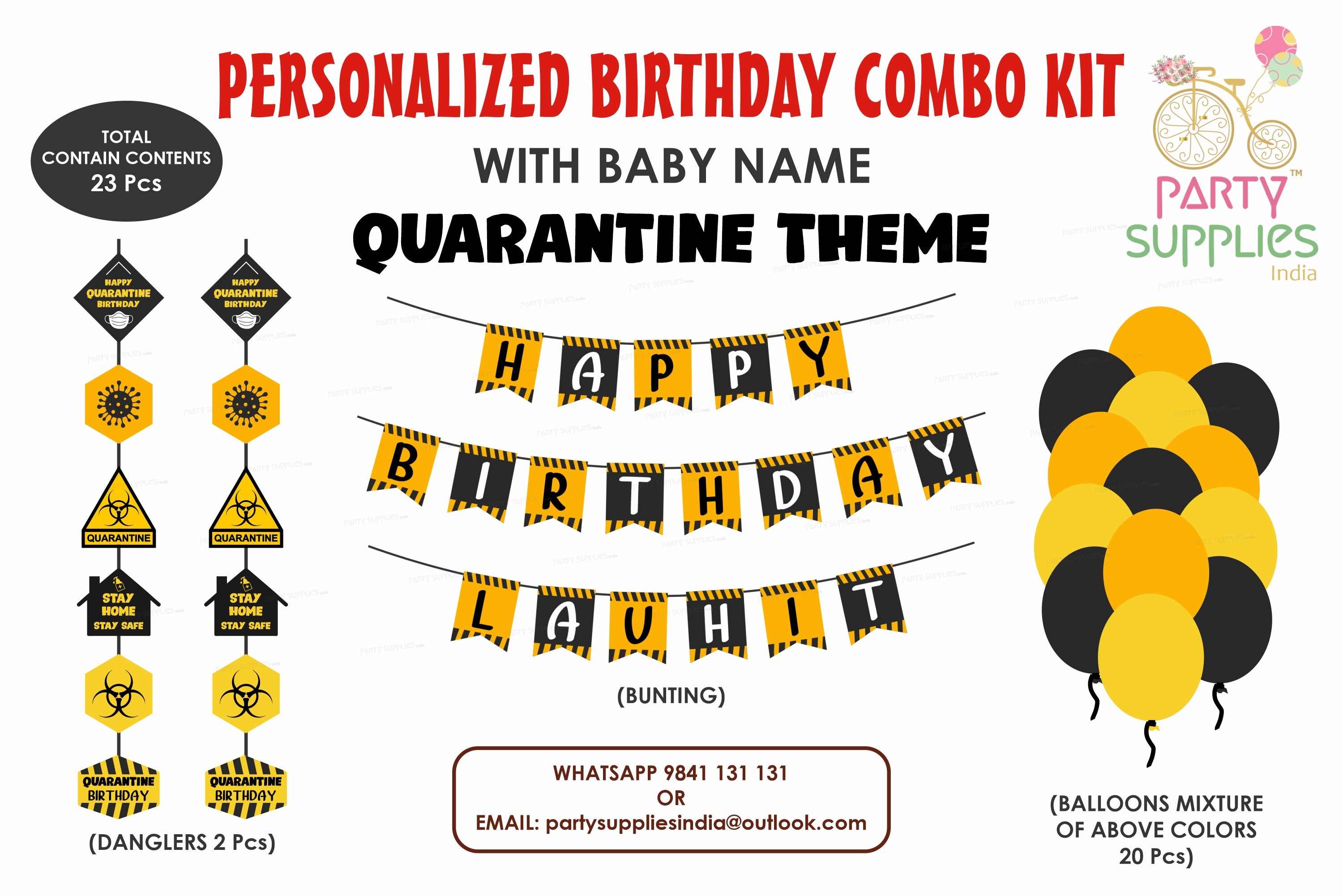 Quarantine party online decorations