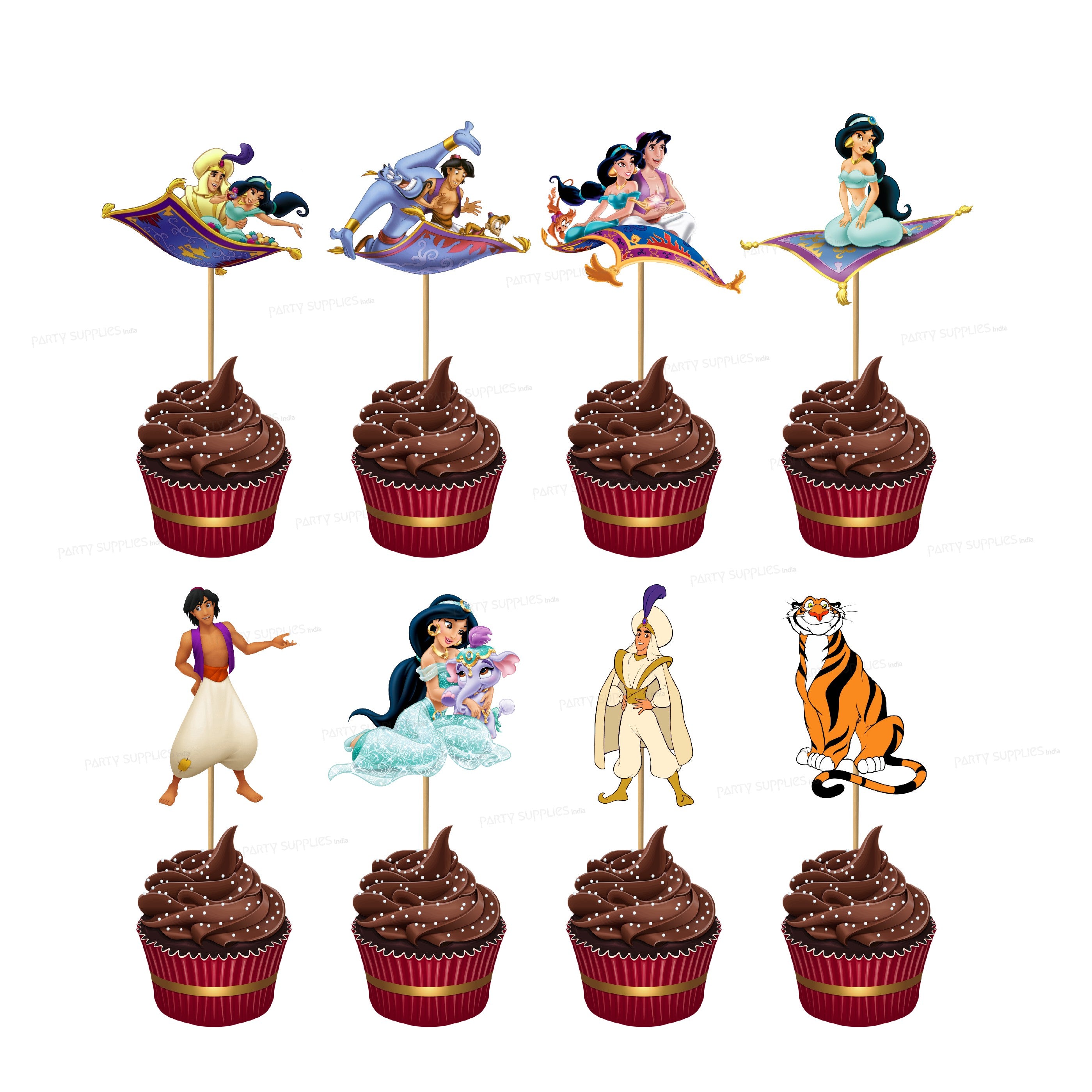 Aladdin Theme Cup Cake Topper 