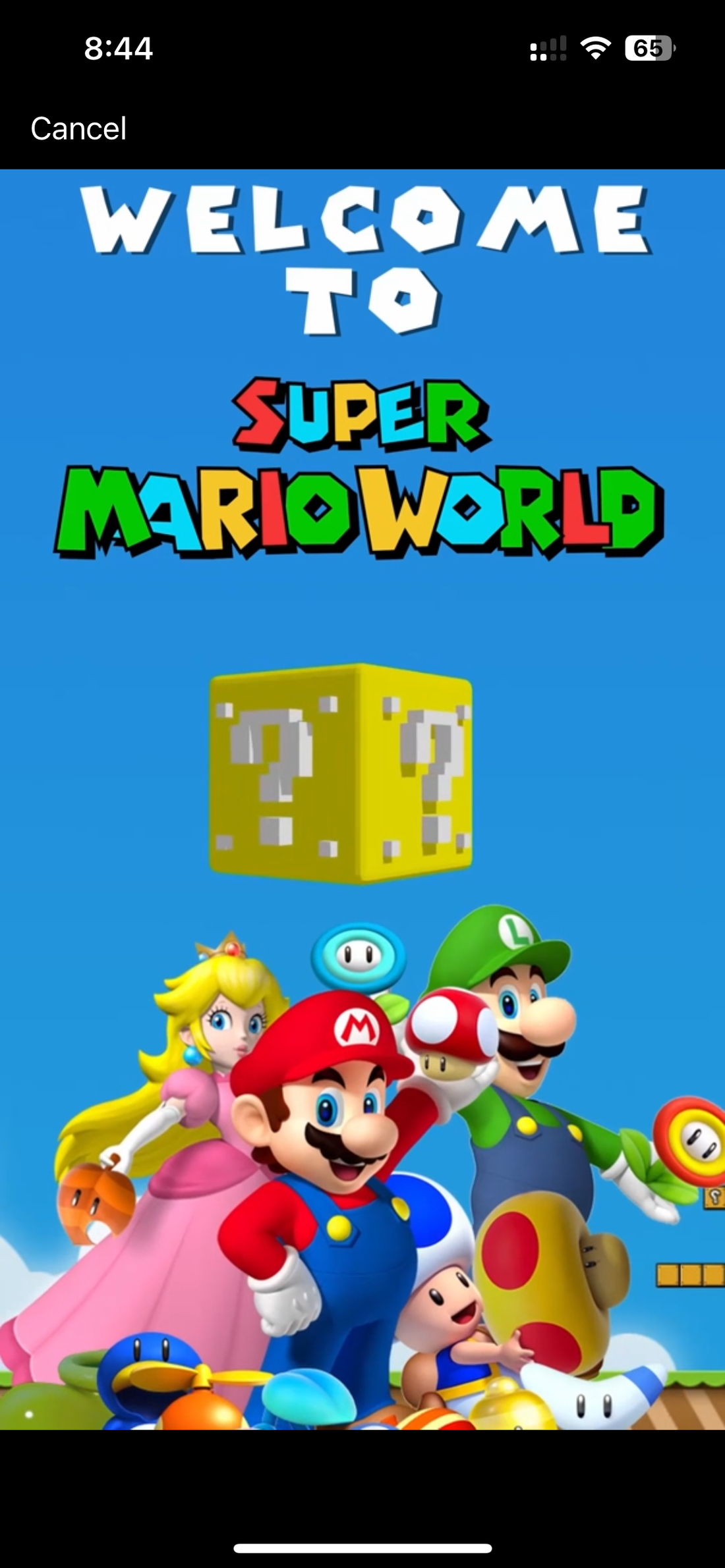 Super Mario Theme E-Video Invite