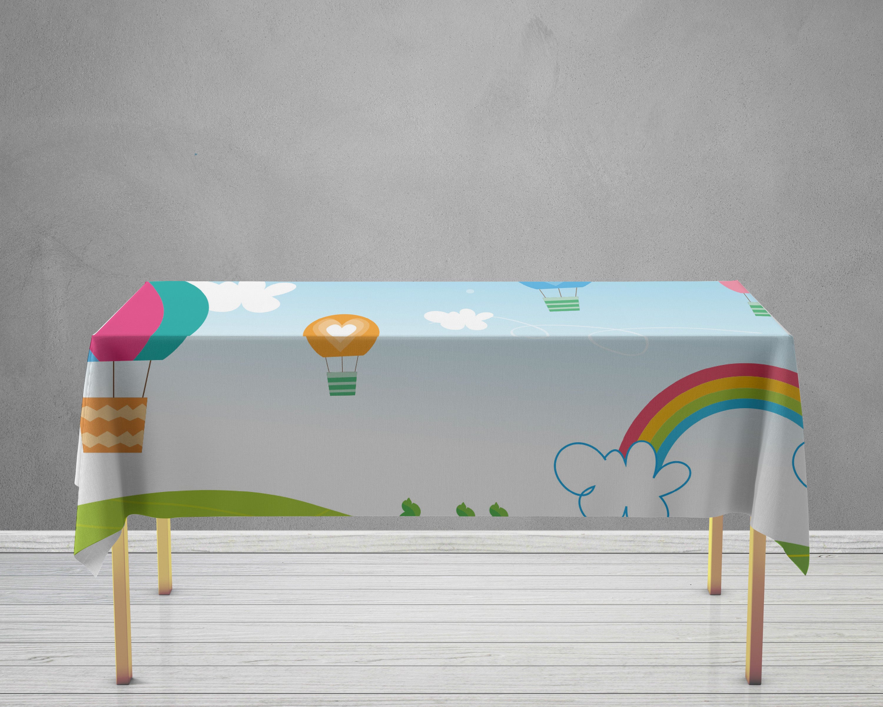 Hot Air  Theme Cake Tablecover