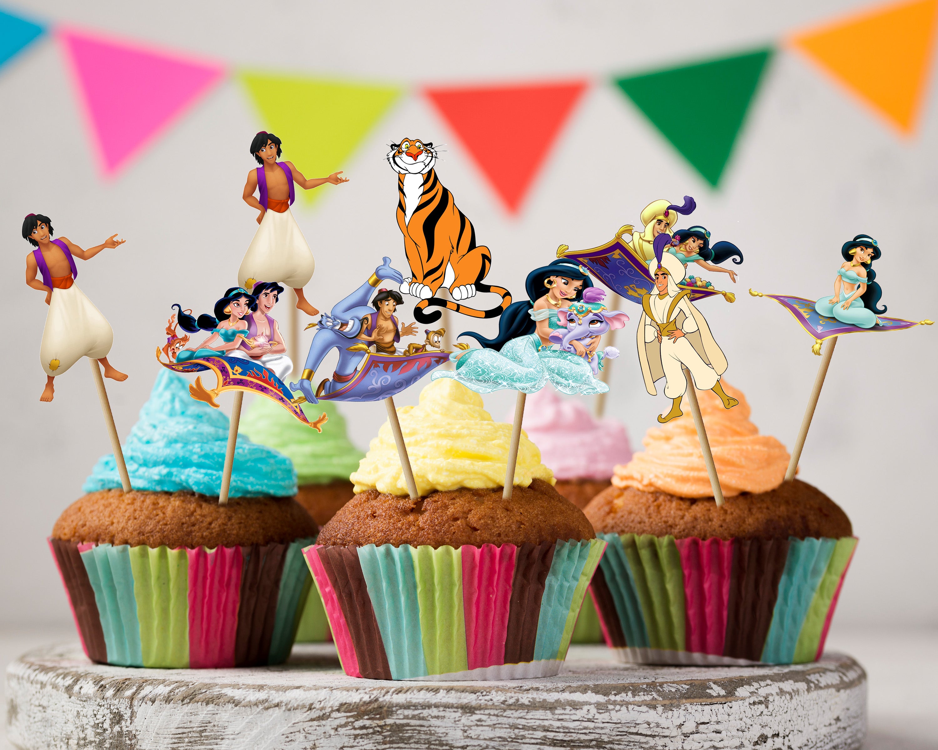 Aladdin Theme Cup Cake Topper