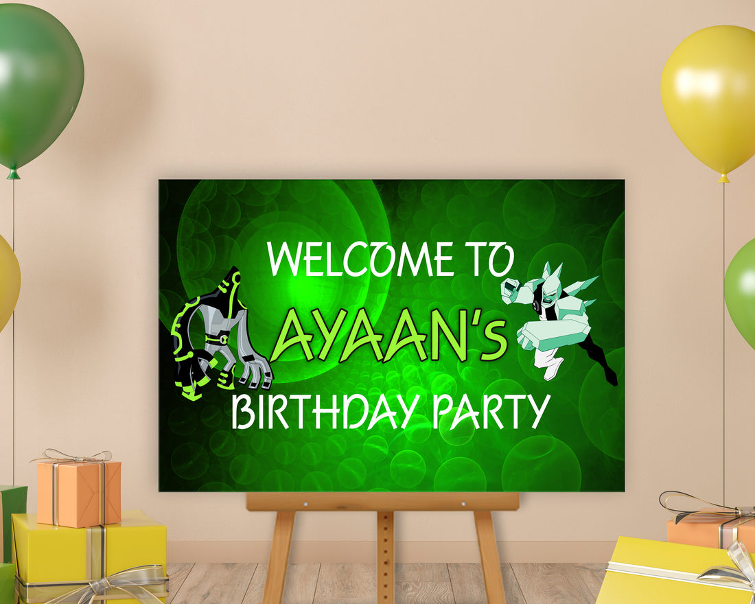 Ben 10 Theme Welcome Board