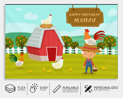 Farm Theme Customized Backdrop