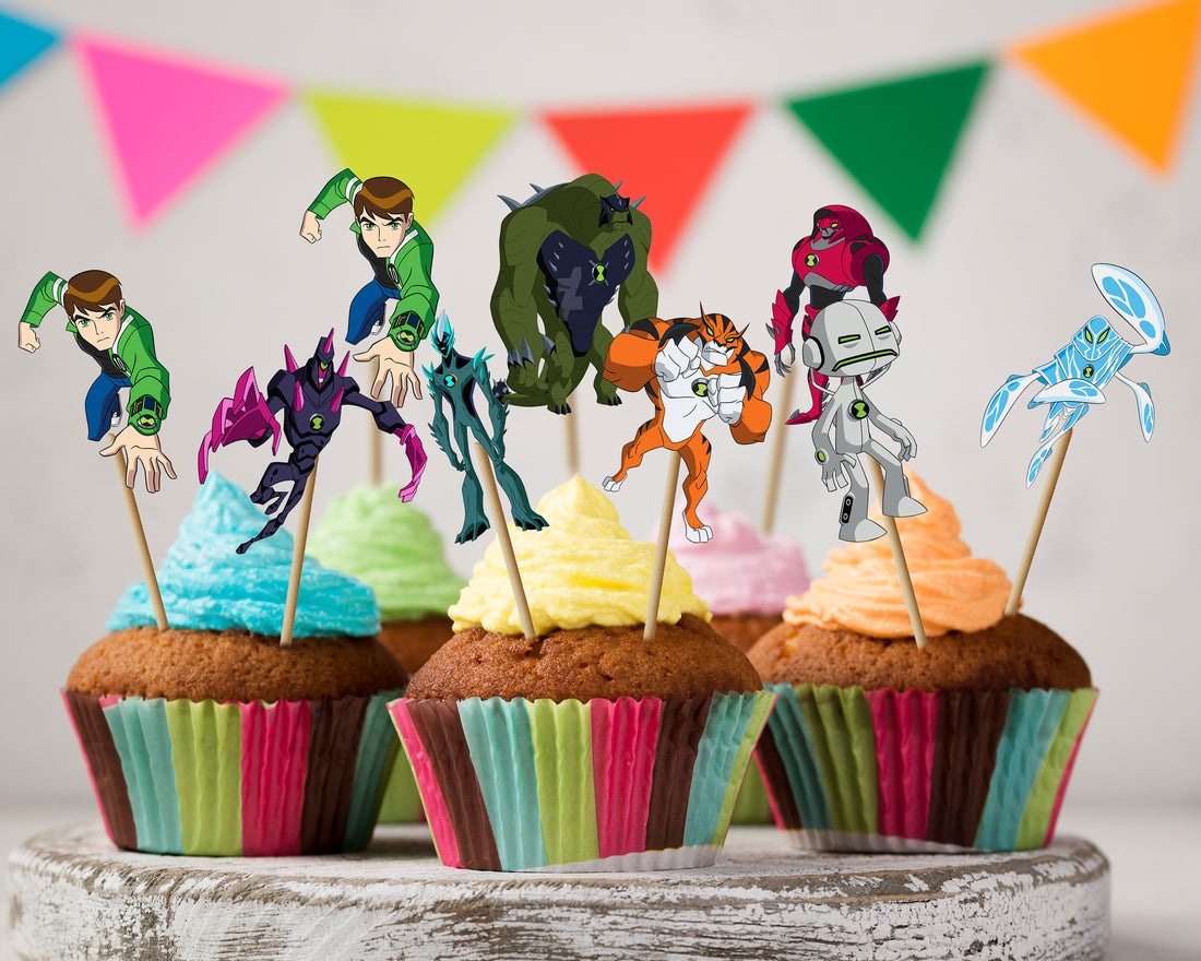 Ben 10 Theme Classic Cup Cake Topper