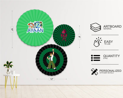 Ben 10 Theme Paper Fan