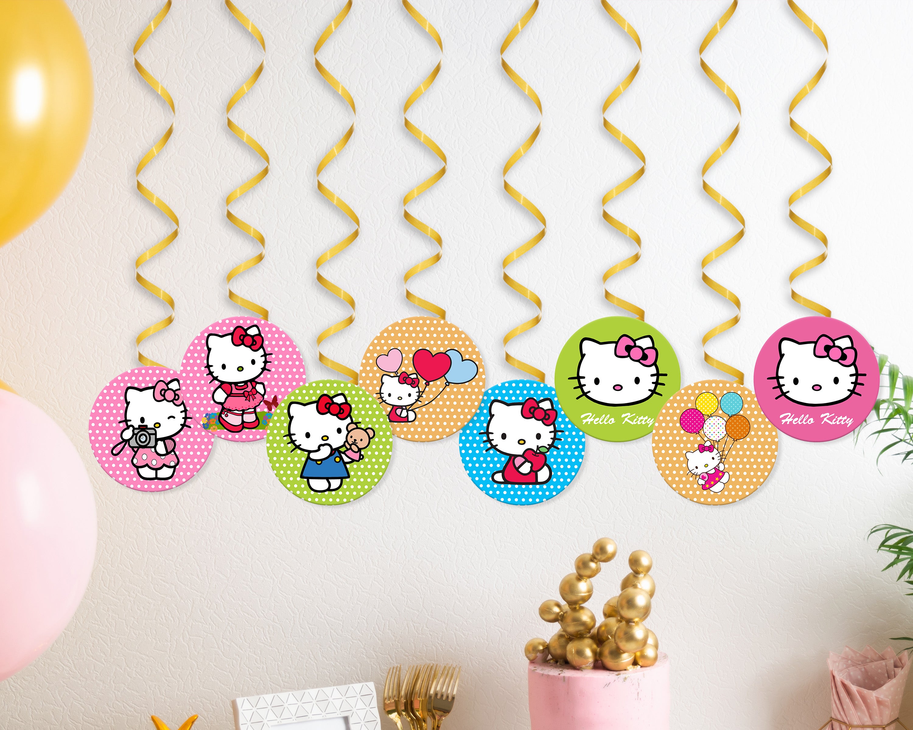 Hello Kitty Theme Swirls