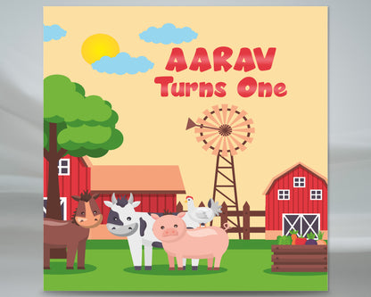 Farm Theme Square Backdrop