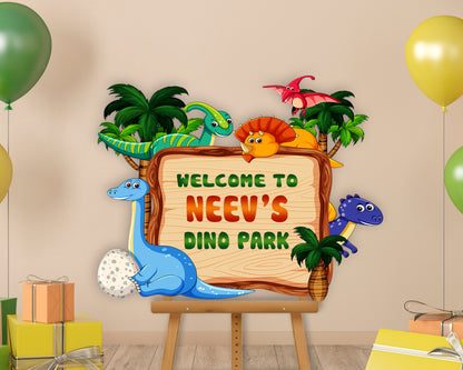 Dinosaur Theme Customized Welcome Board