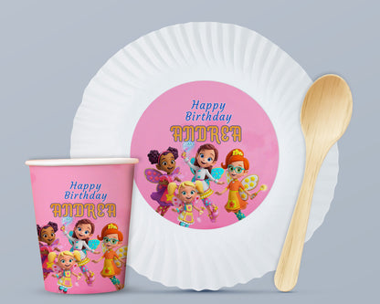 Butter Beans Theme Party Cups and Plates Combo