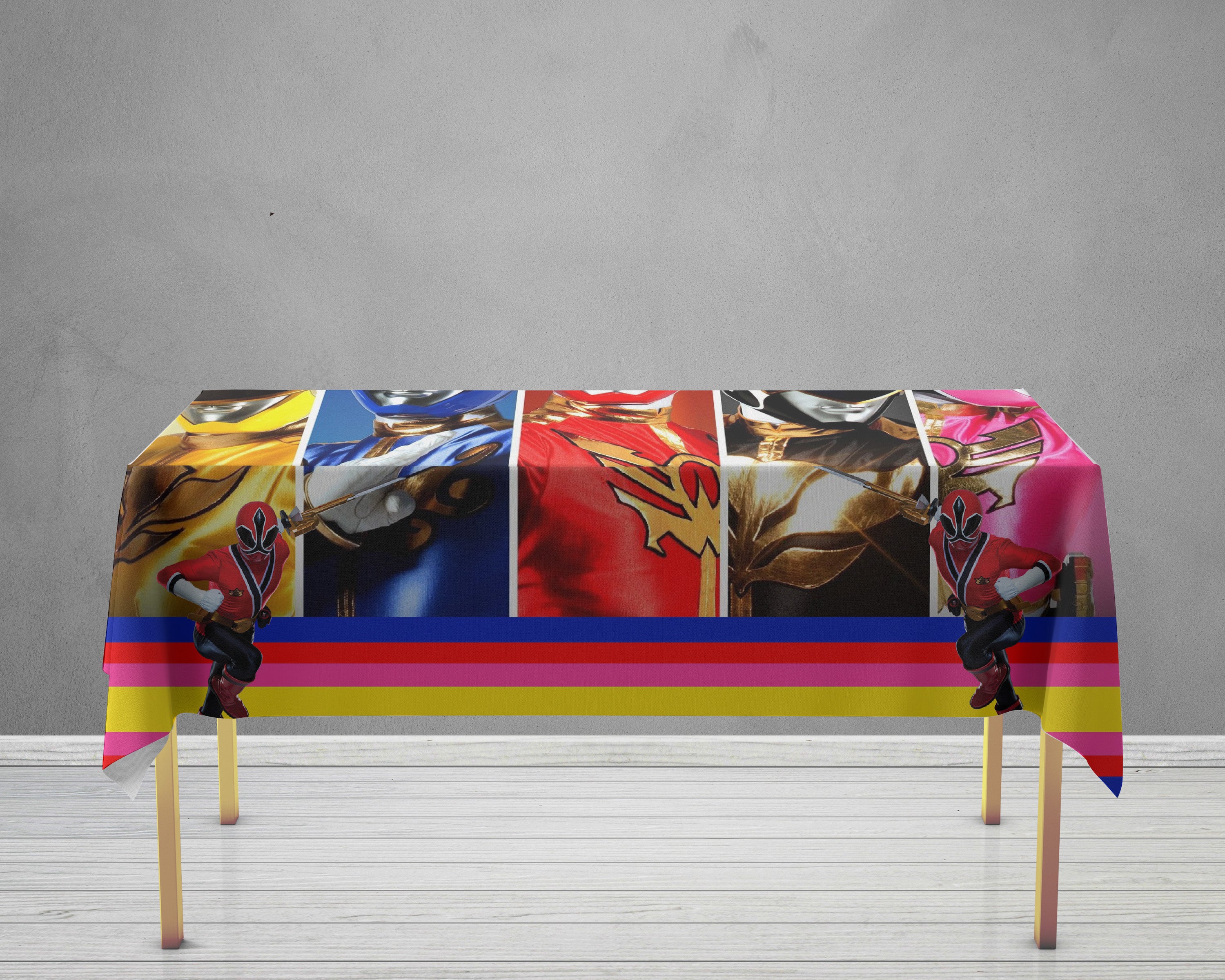 Power Rangers Theme Cake Tablecover