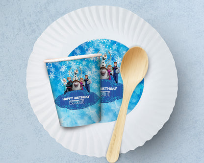 Frozen Theme Party Cups and Plates Combo