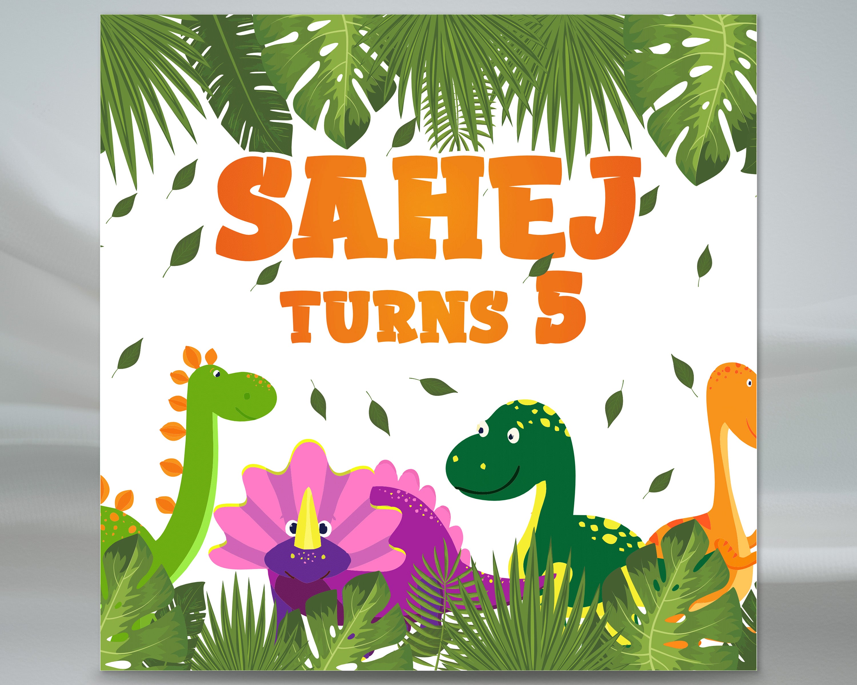 Dinosaur Theme Square Backdrop