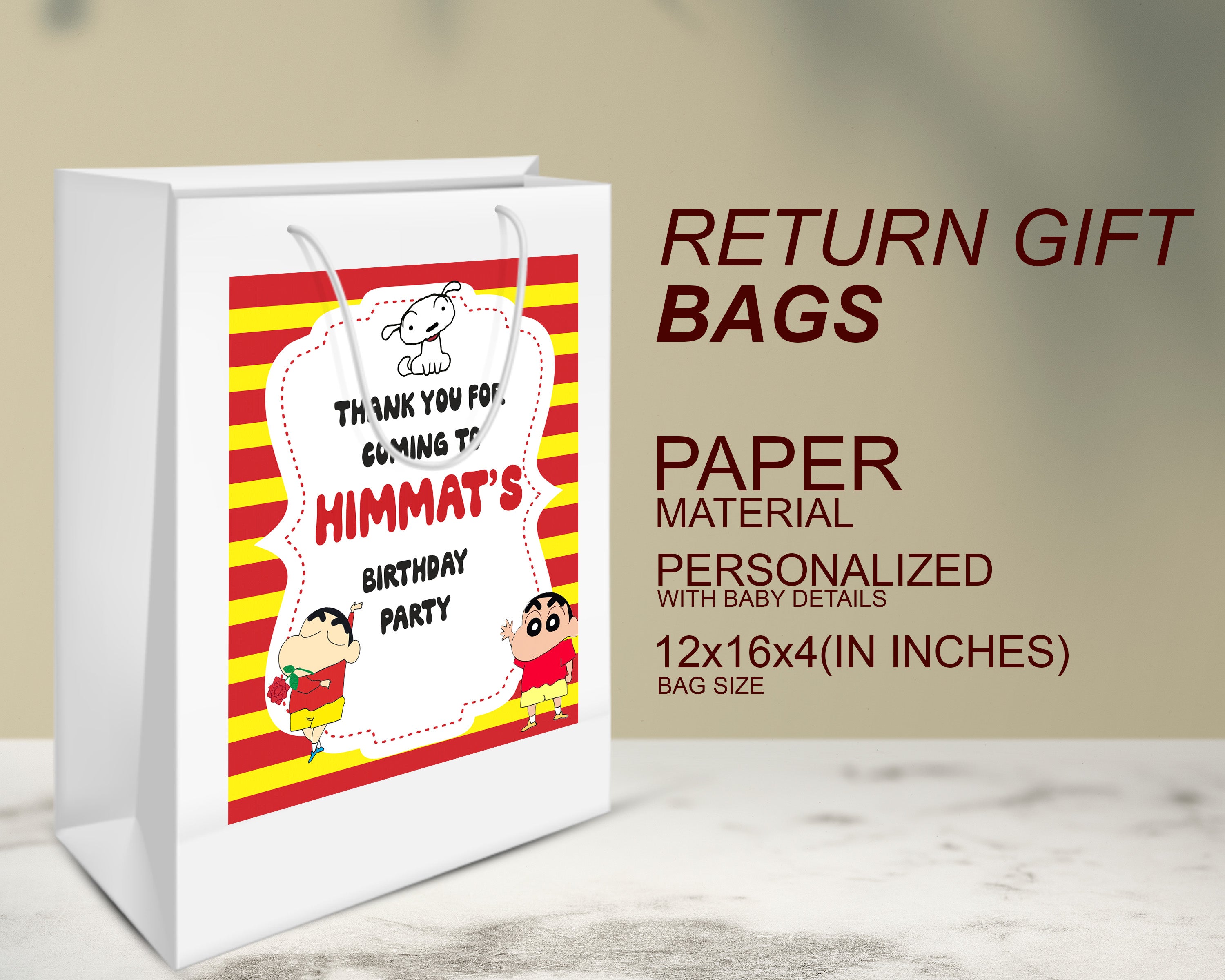 Shinchan Theme Oversized Return Gift Bag