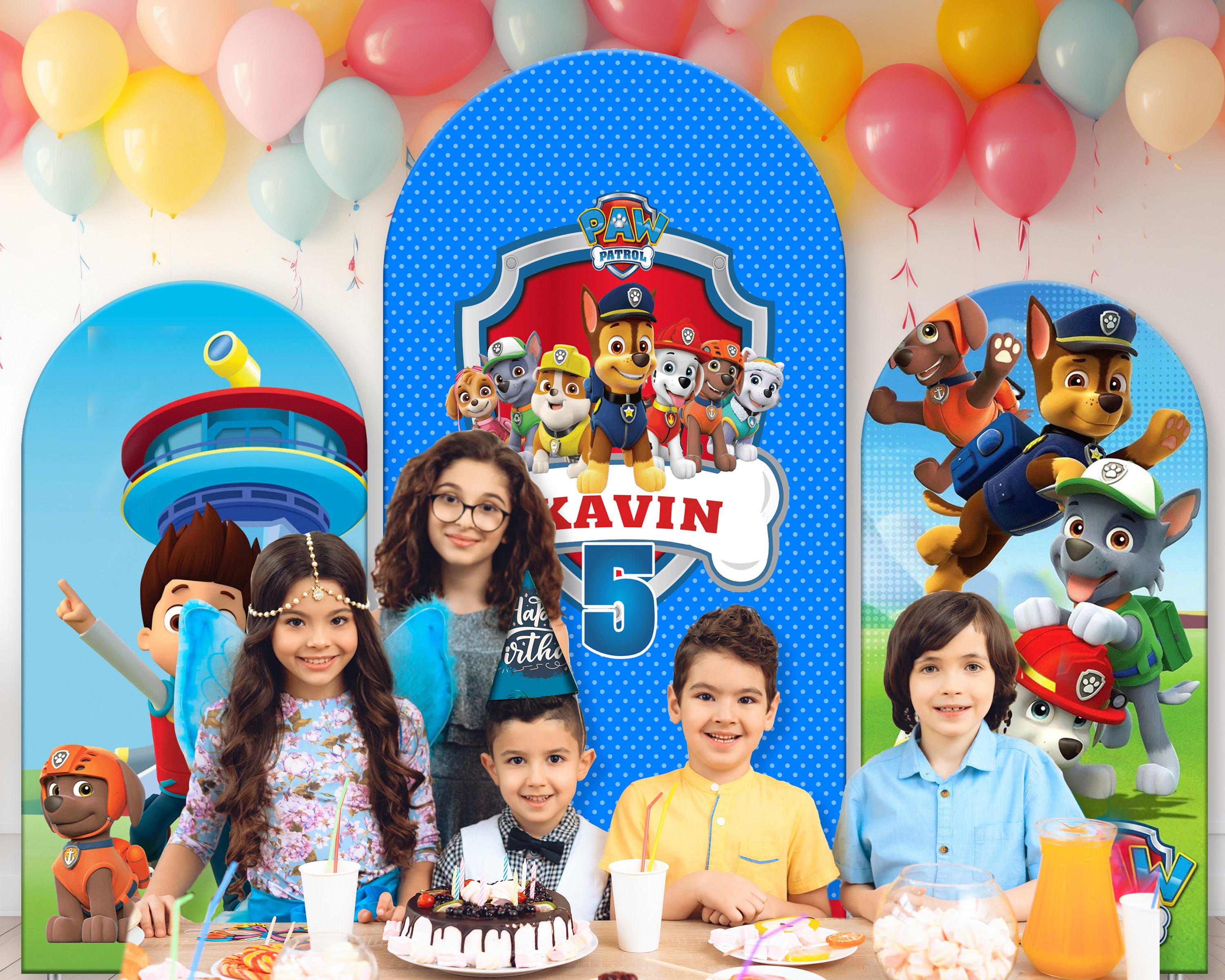 Paw Patrol Theme Arch Backdrop