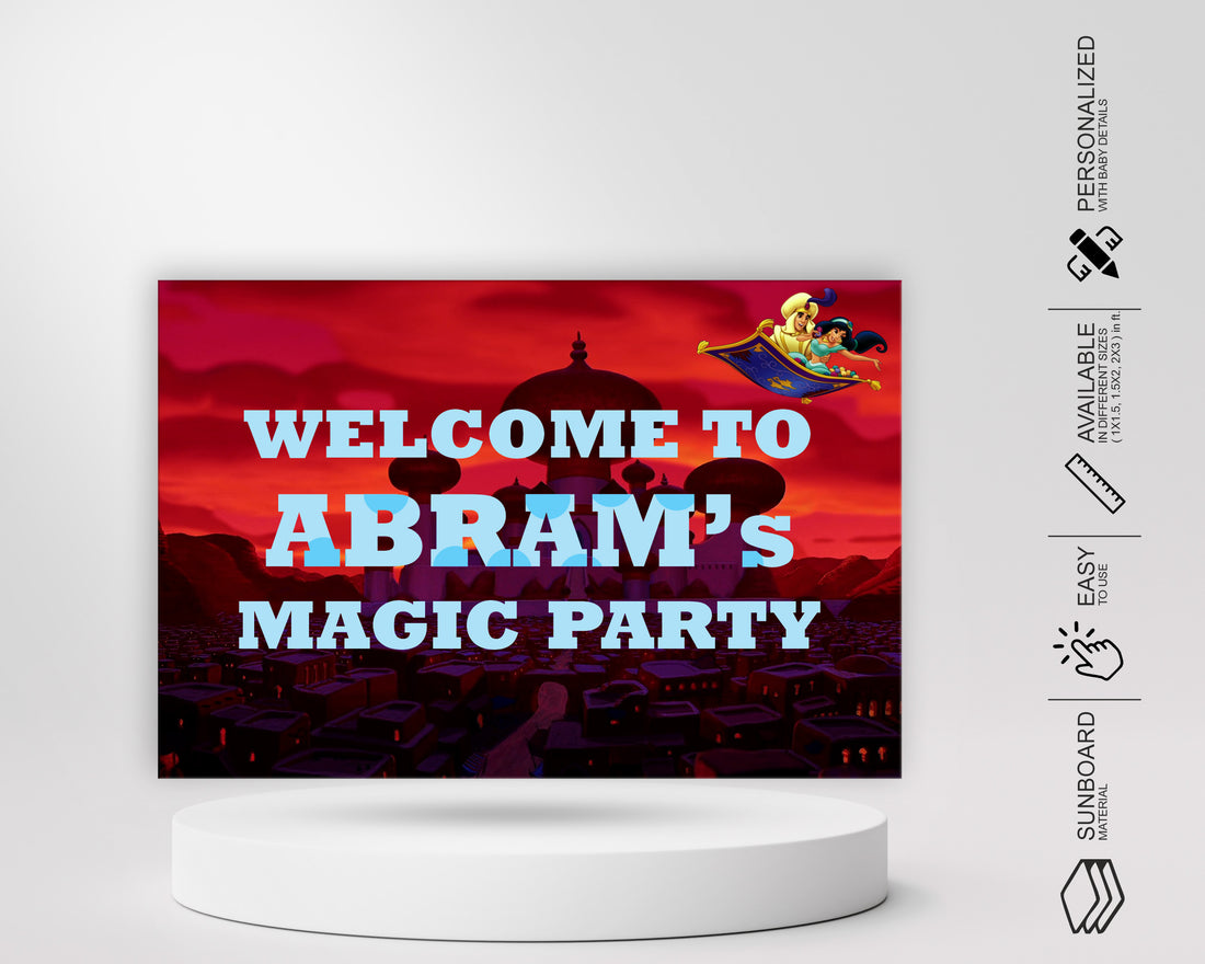 Aladdin Theme Customized Welcome Poster