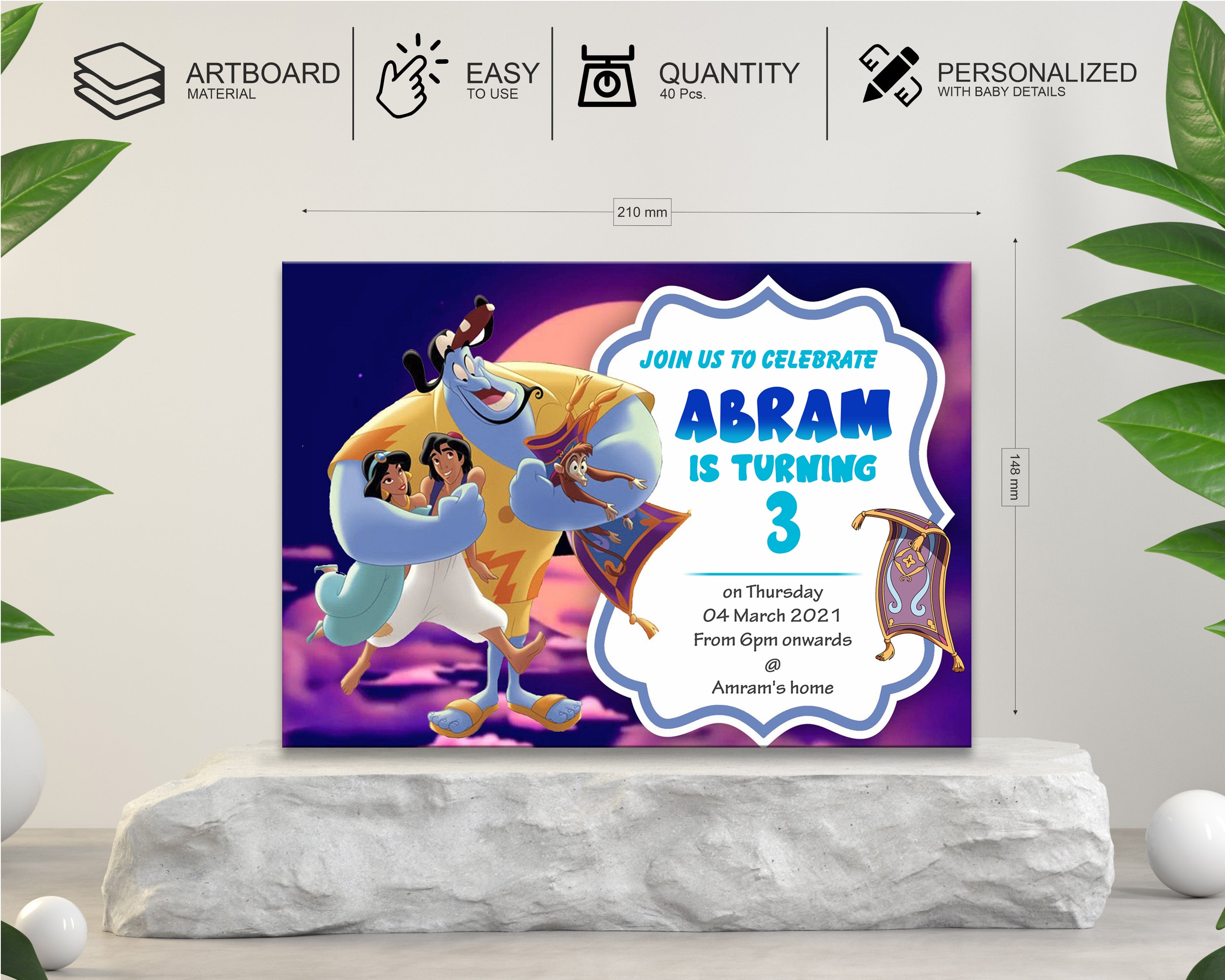 Aladdin Theme Invite