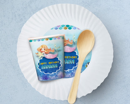 Mermaid Theme Party Cups and Plates Combo