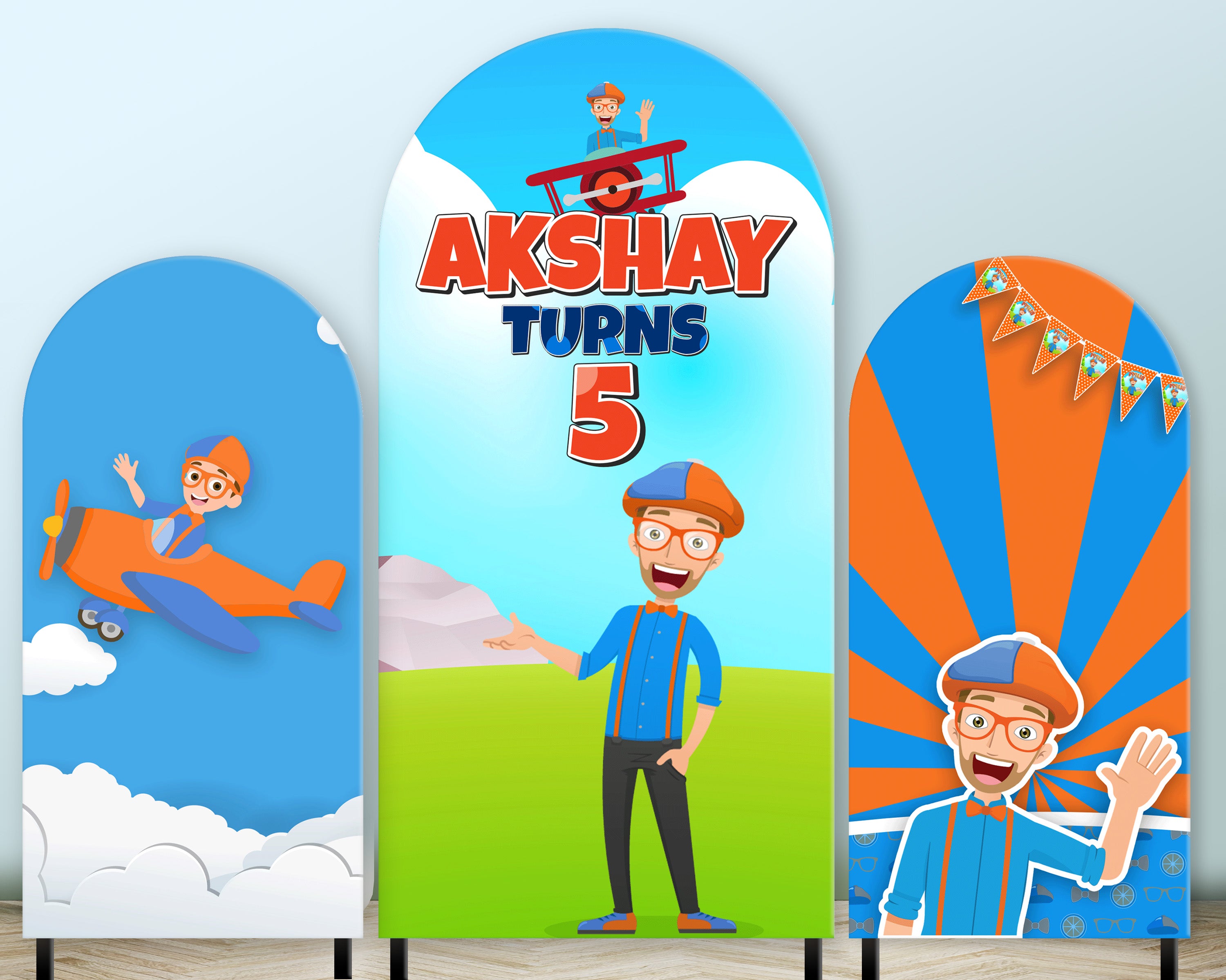 Blippi Theme Arch Backdrop