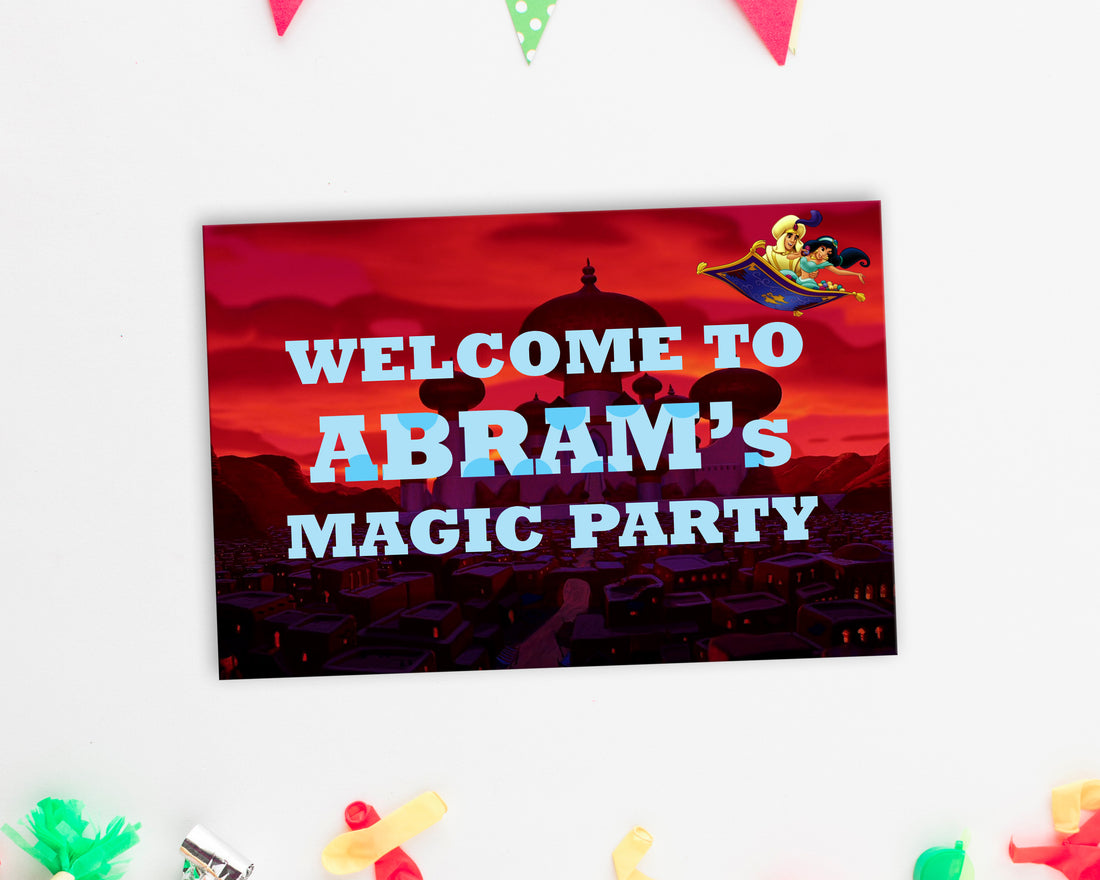 Aladdin Theme Customized Welcome Poster