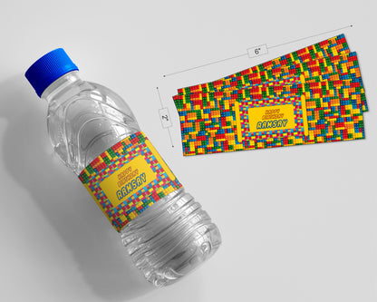 Lego Theme Water Bottle Stickers