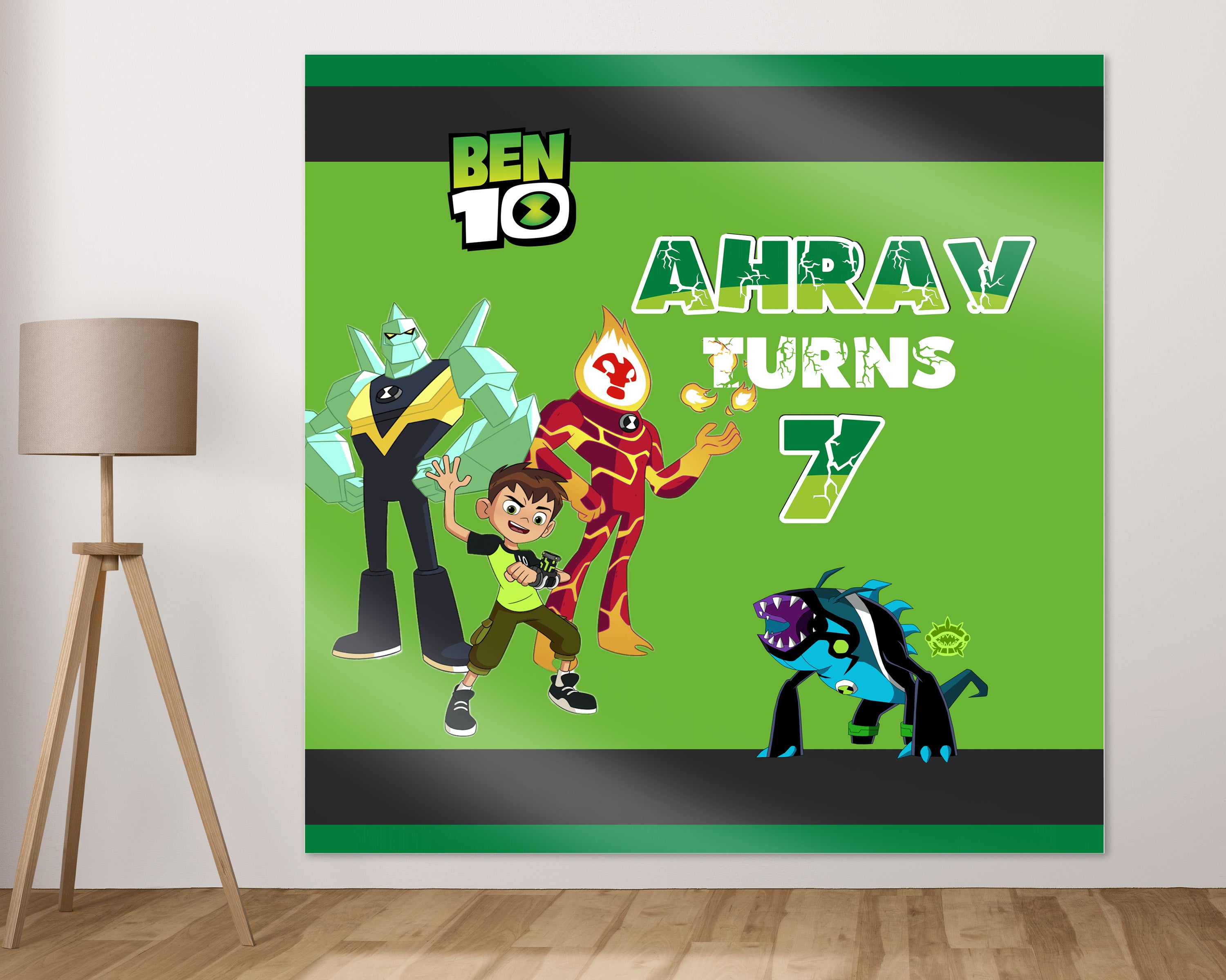 Ben 10 Theme Classic Square Backdrop