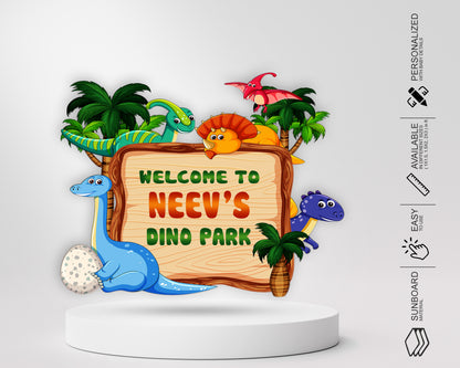 Dinosaur Theme Customized Welcome Board