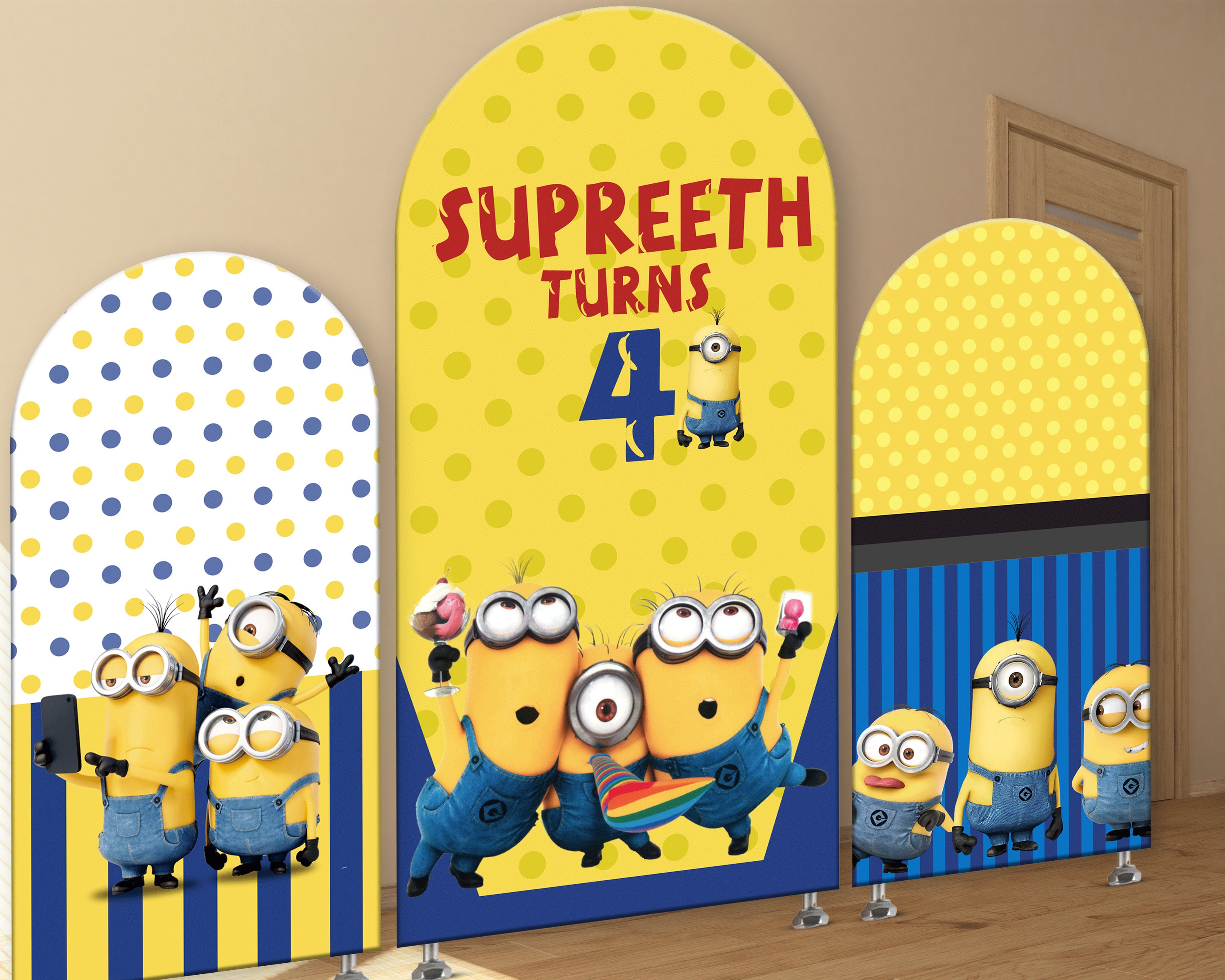 Minion Theme Arch Backdrop