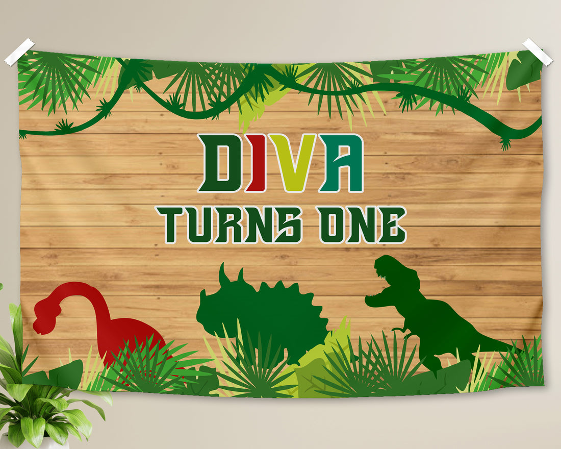 Dinosaur Theme Personalized Backdrop