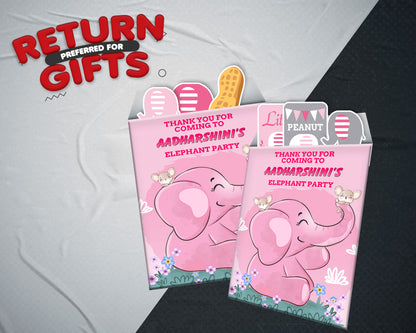 Pink Elephant Theme Mini Magnetic Return Gift Pack