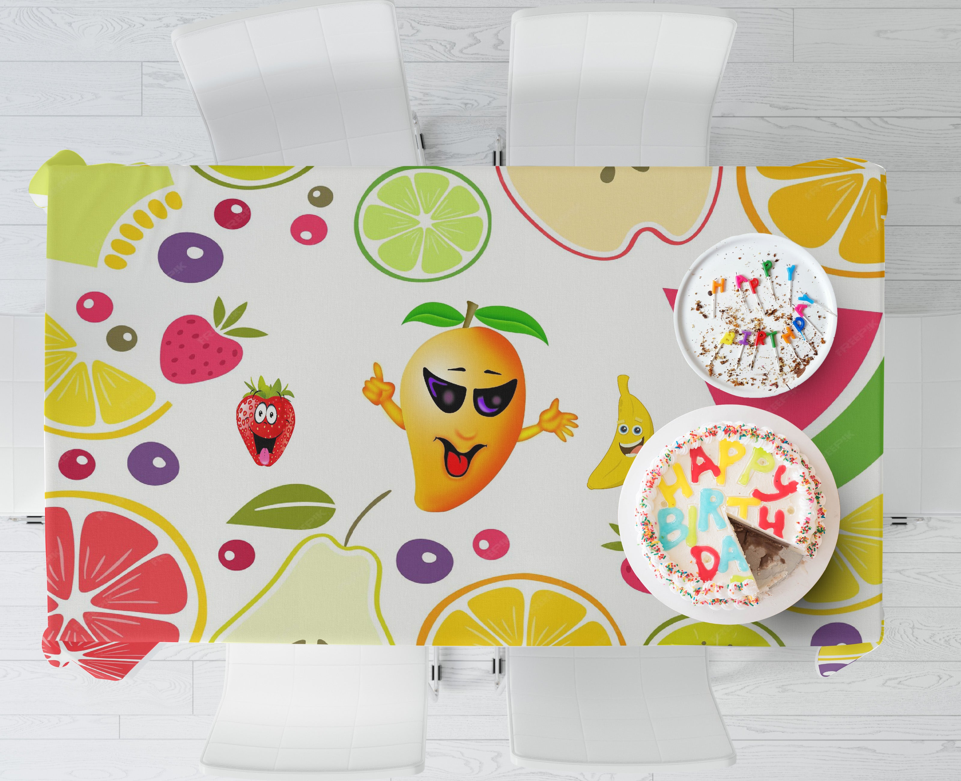 Fruits Theme Cake Tablecover