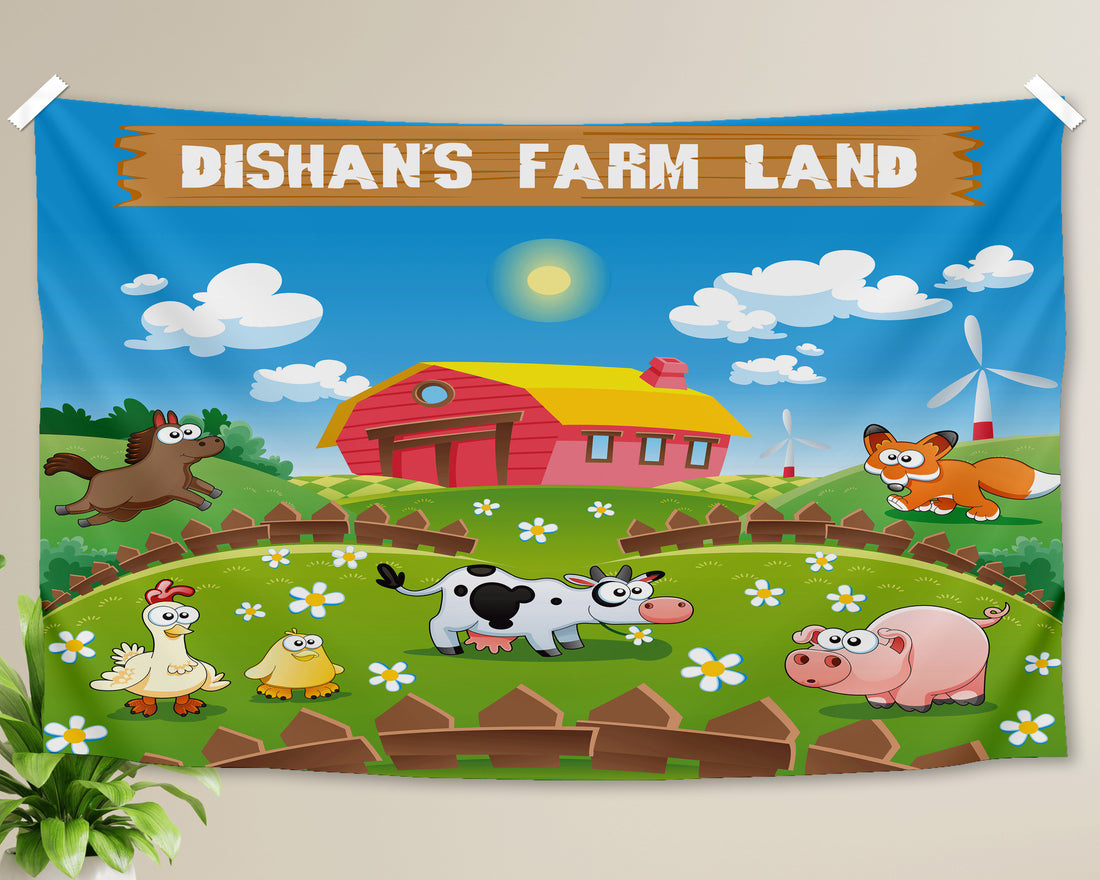 Farm Theme Personalized Backdrop