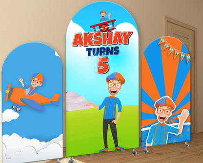 Blippi Theme Arch Backdrop