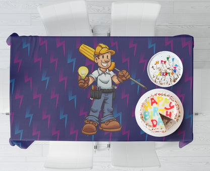 Electrician Theme Cake Tablecover