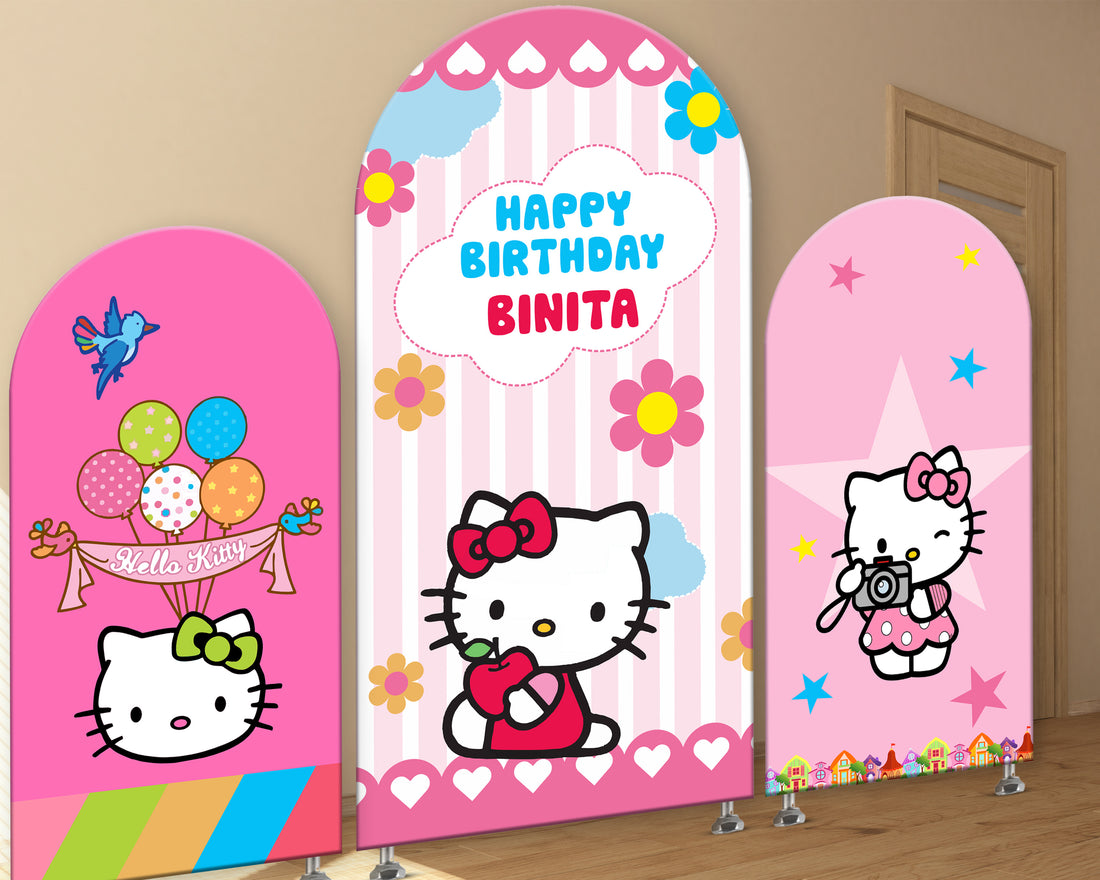 Hello Kitty Theme Arch Backdrop