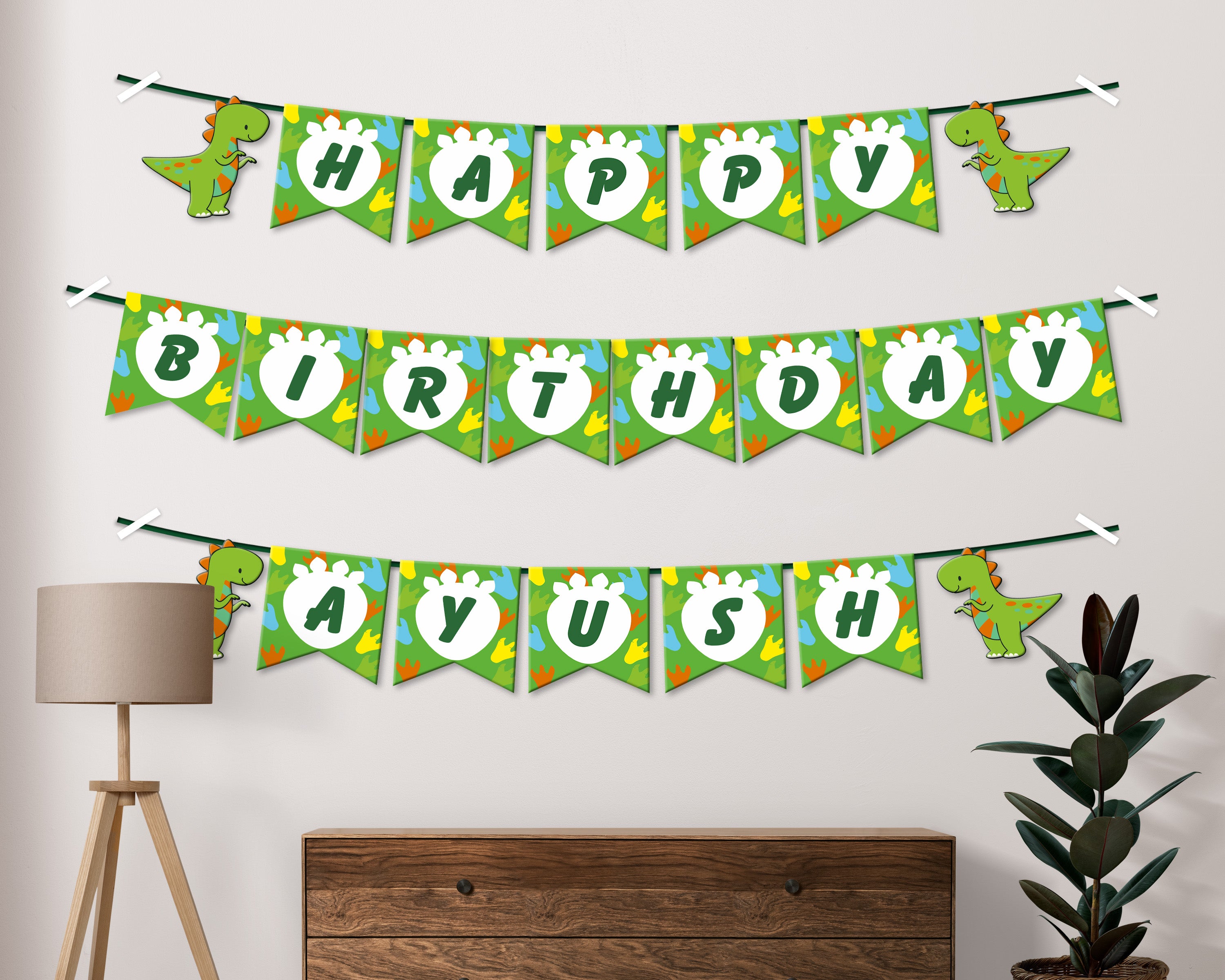 Dinosaur Theme Personalized Hanging