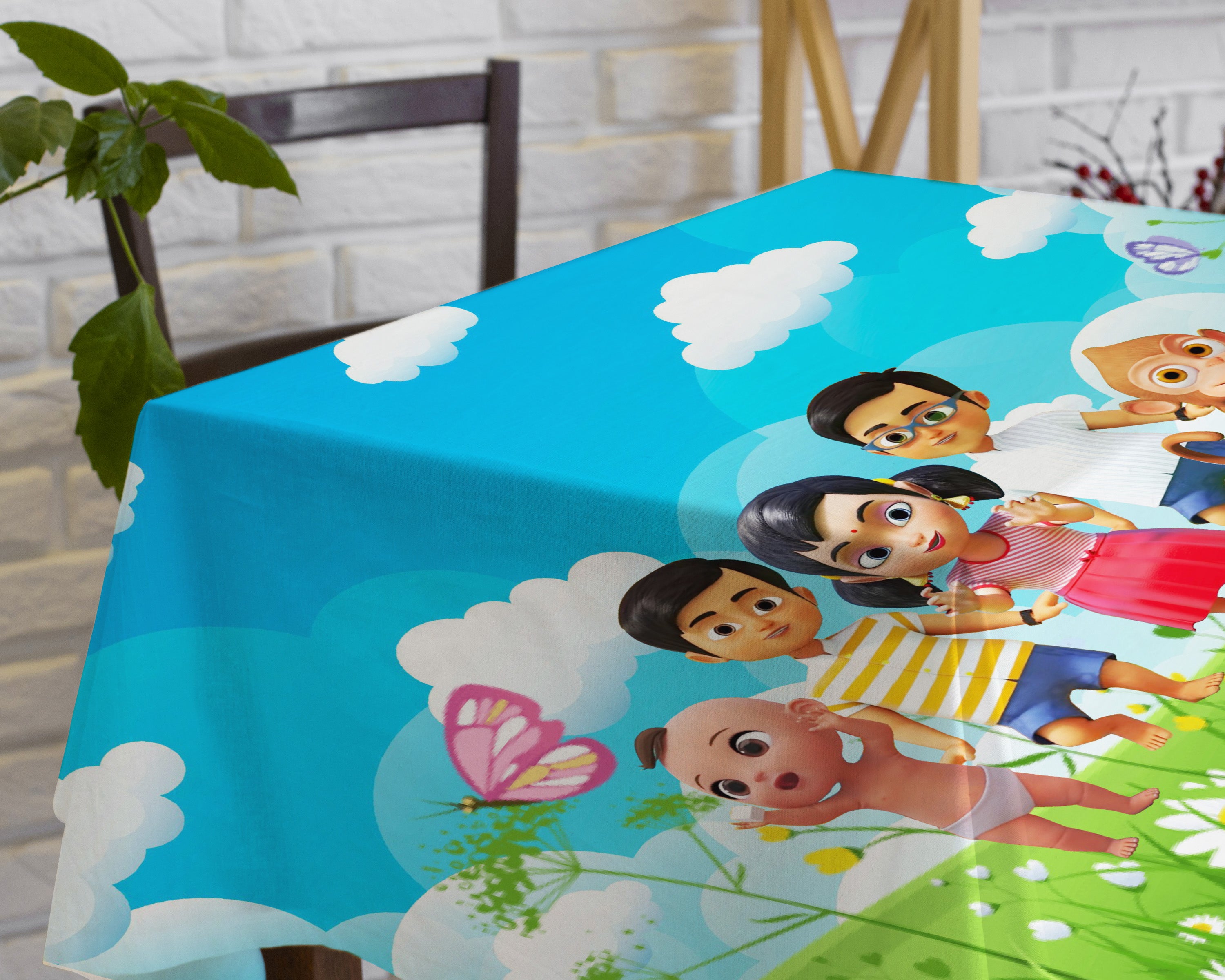 Chutti Kannama Theme Cake Tablecover