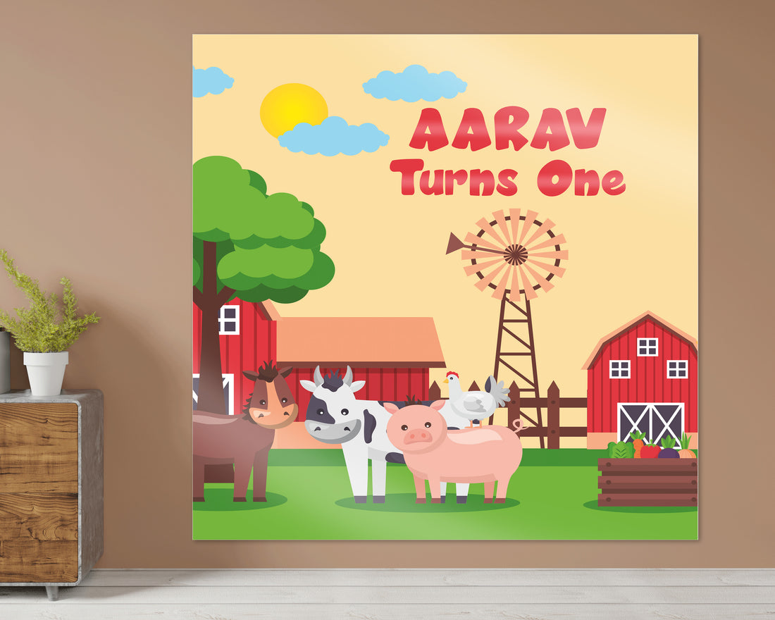 Farm Theme Square Backdrop