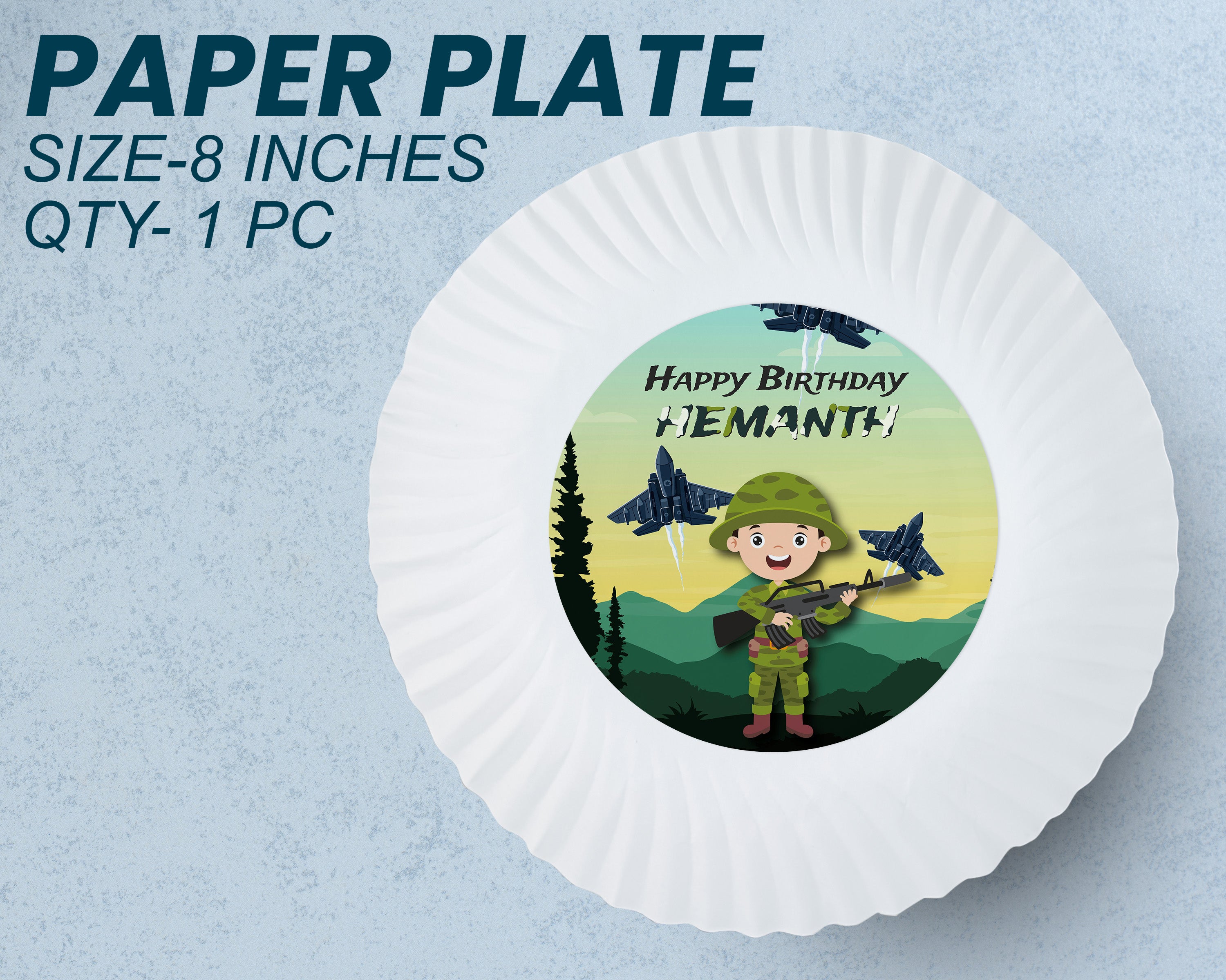 Military Theme Party Cups and Plates Combo