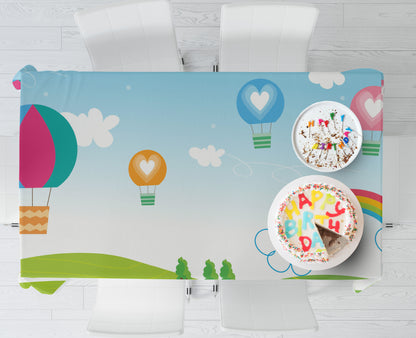 Hot Air  Theme Cake Tablecover