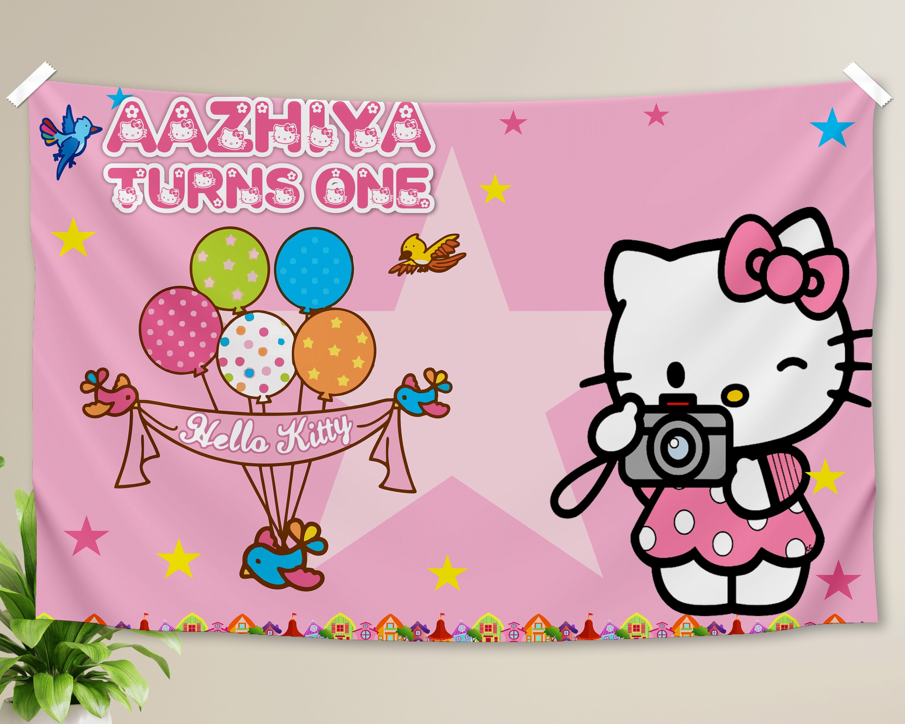 Hello Kitty Theme Backdrop