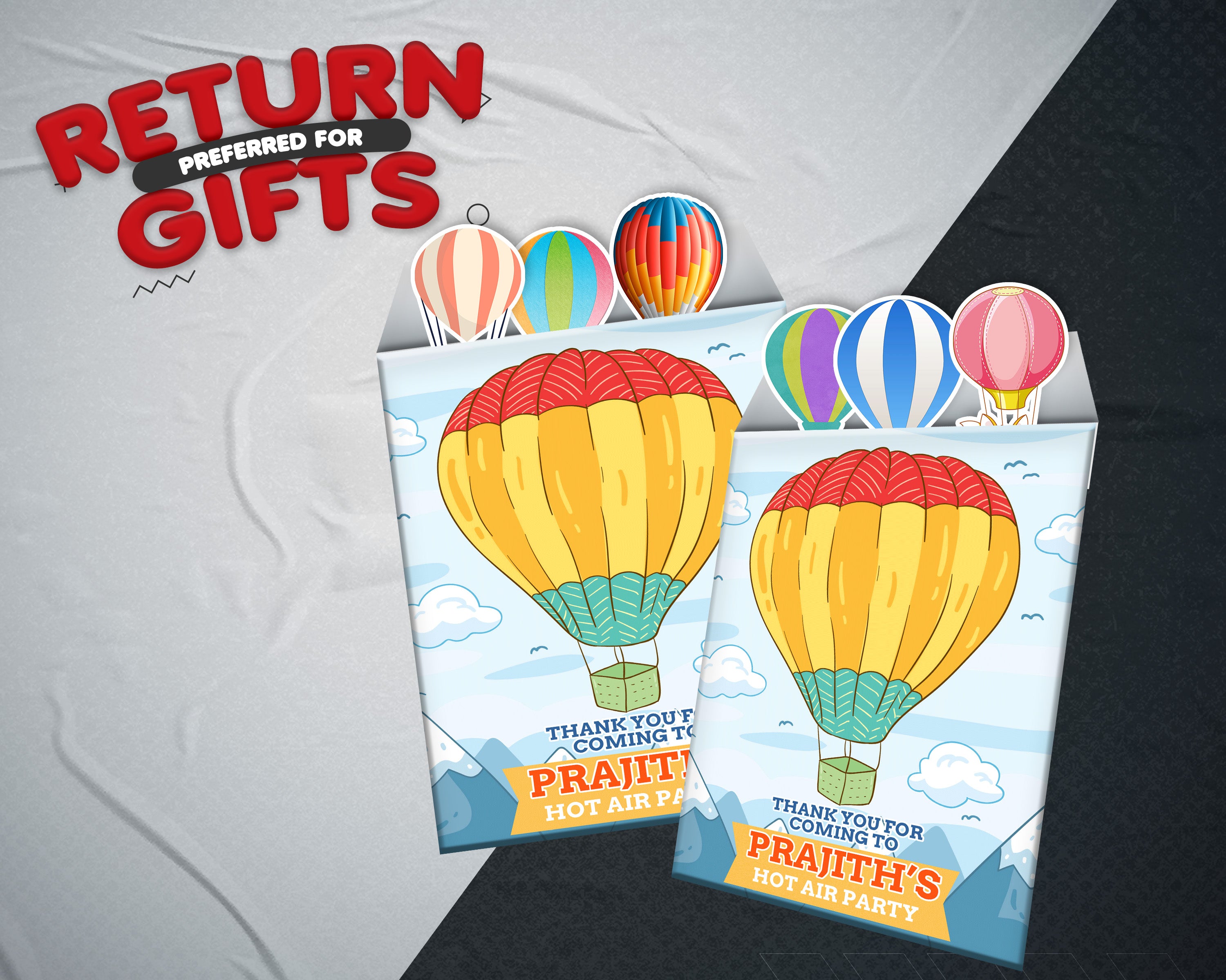 Hot Air Theme Mini Magnetic Return Gift Pack