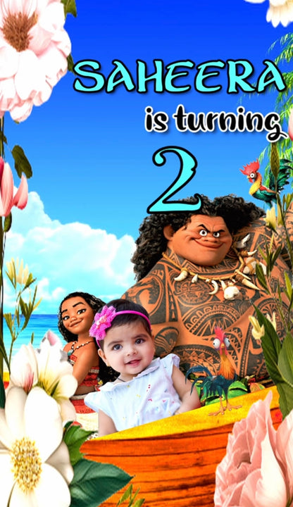 Moana Theme E-Video Invite