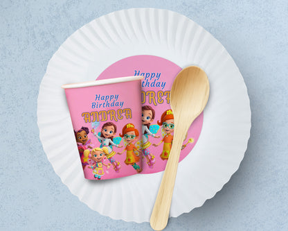 Butter Beans Theme Party Cups and Plates Combo