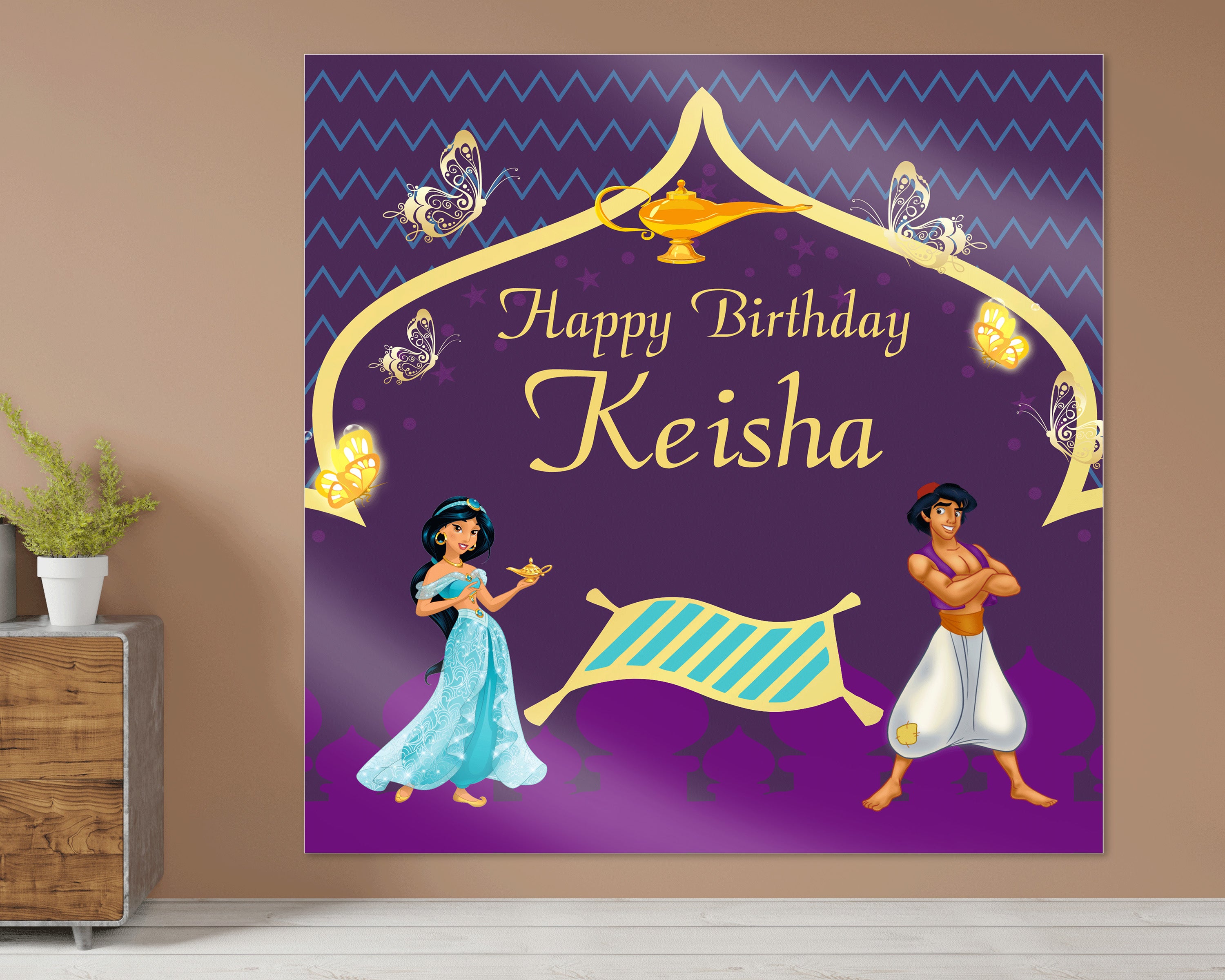 Aladdin Theme Customized Square Backdrop