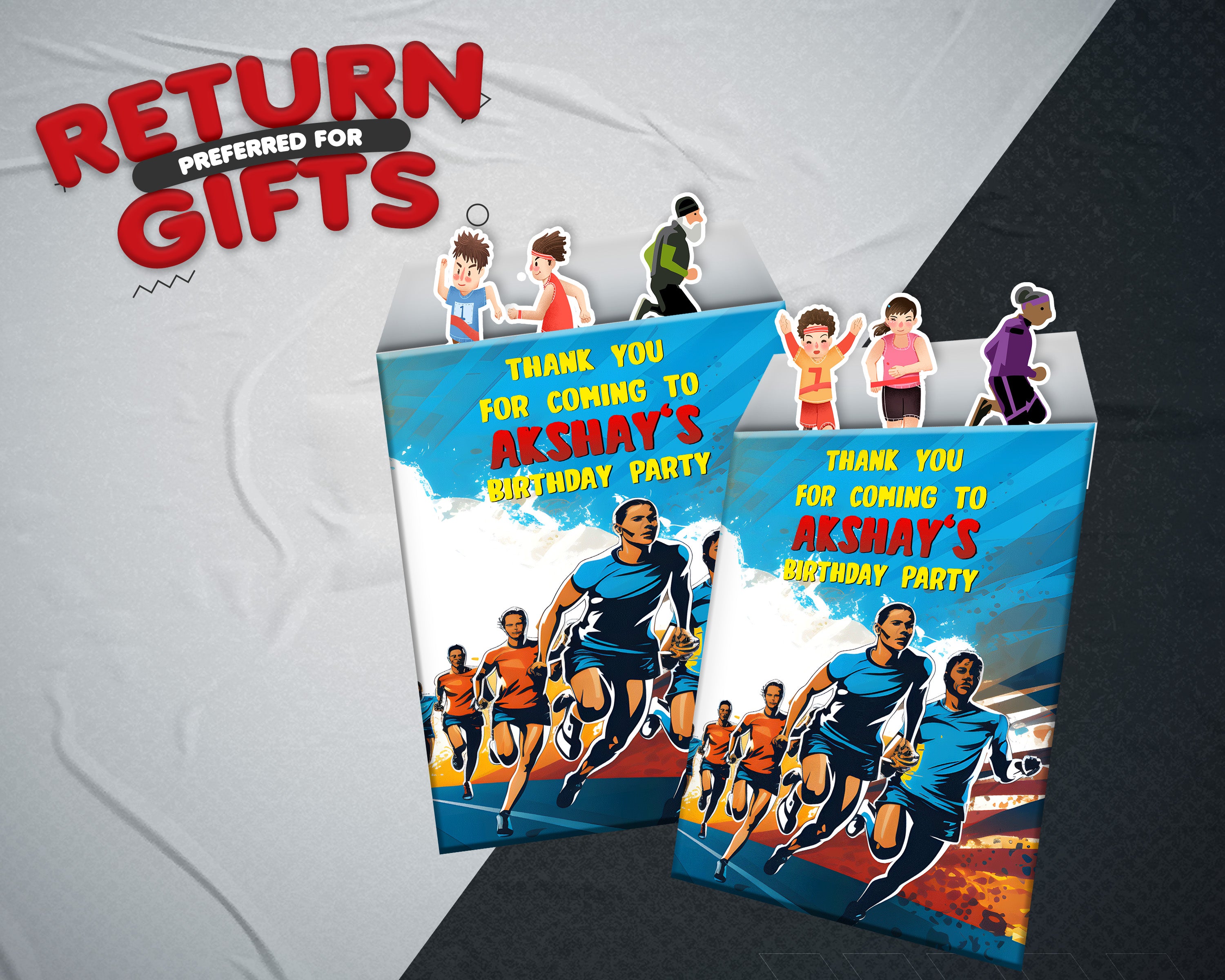 Marathon Theme Mini Magnetic Return Gift Pack