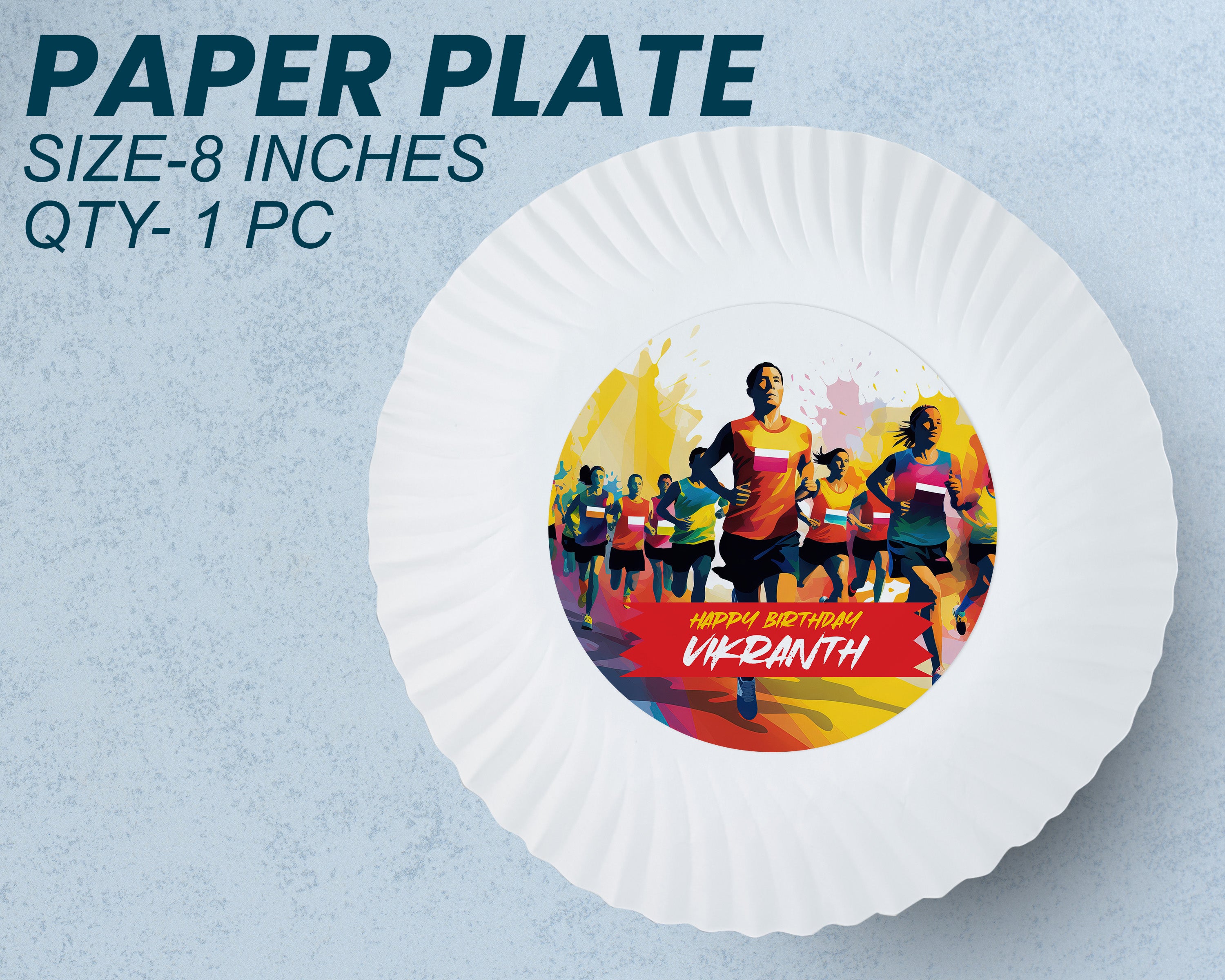 Marathon Theme Party Cups and Plates Combo