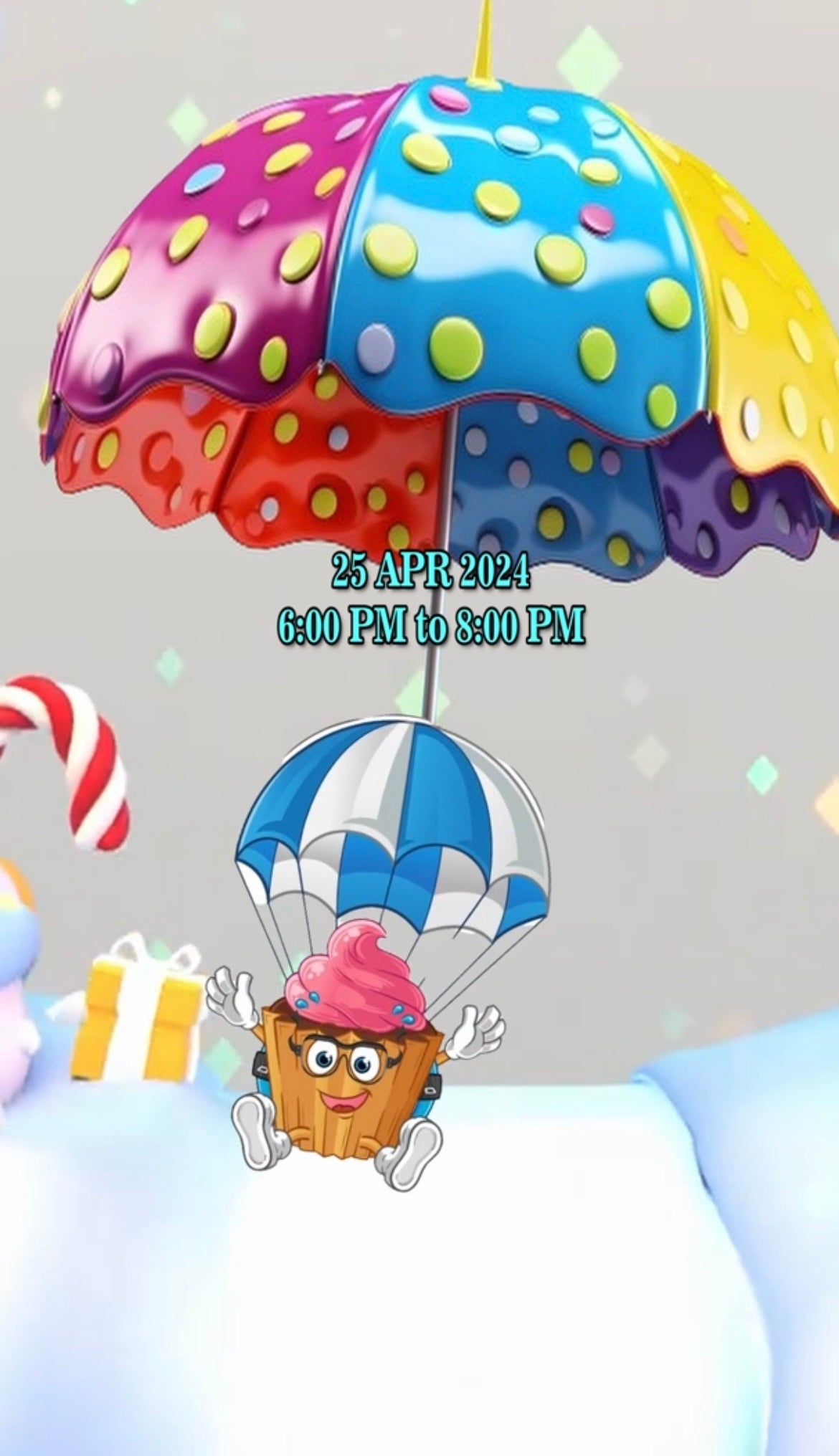 Candy Land Theme E-Video Invite