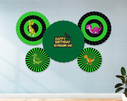 Dinosaur Theme Paper Fan